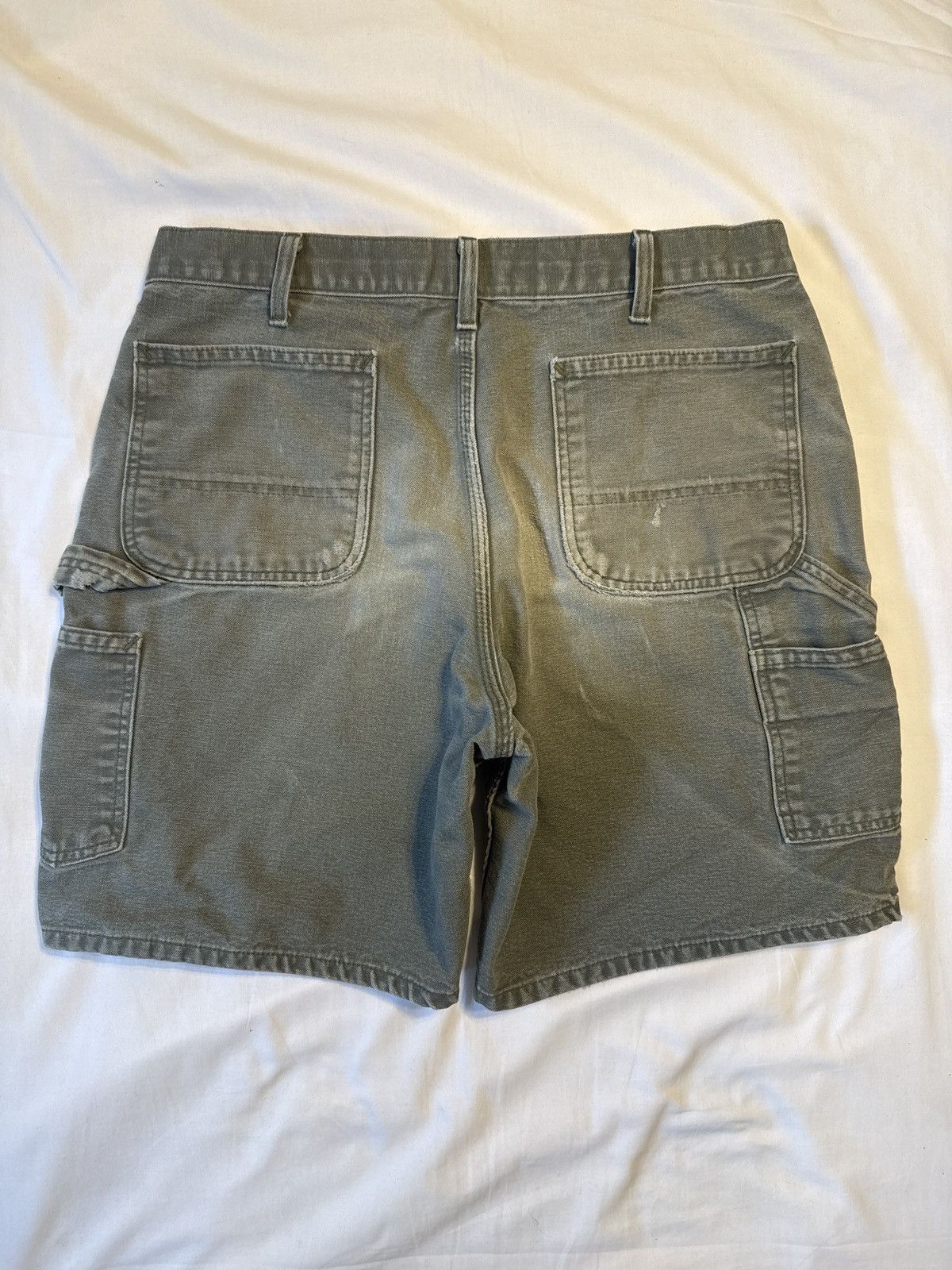 Carhartt Vintage 90s Carhartt Green Canvas Work Shorts Size US 34 / EU 50 - 2 Thumbnail