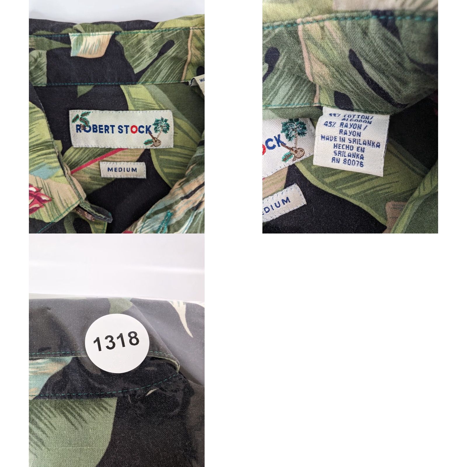 Vintage Robert Stock Hawaiian Floral Button Up Shirt Men M Short Sleeve Pocket Size US M / EU 48-50 / 2 - 8 Thumbnail