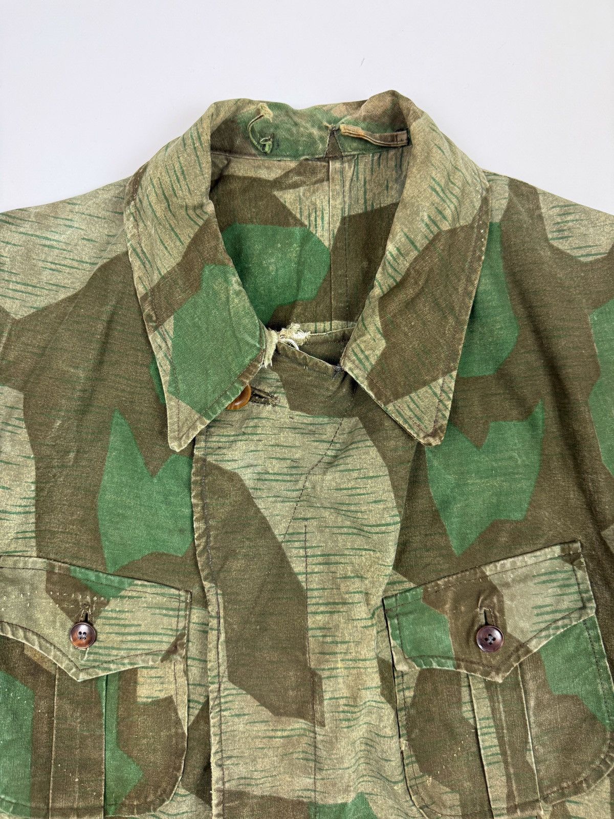 Vintage 40s 50s WW2 German Splinter Camo Heer Cyclist Rider Jacket Size US S / EU 44-46 / 1 - 4 Thumbnail