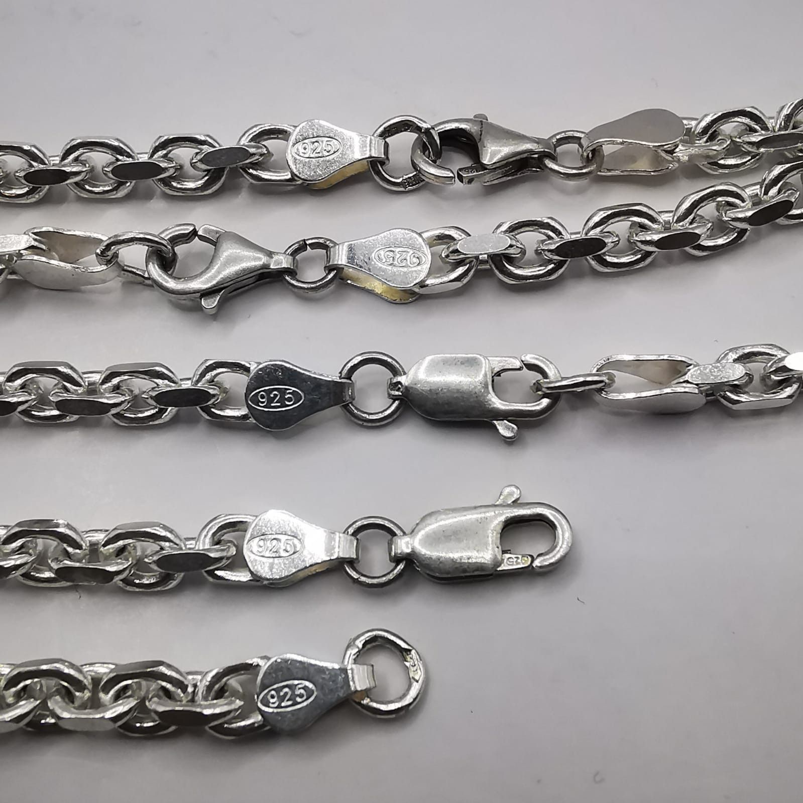 Sterling Silver Vintage Beautiful Jewelry Chain,925 Sterling Silver 22,01g Size ONE SIZE - 4 Thumbnail