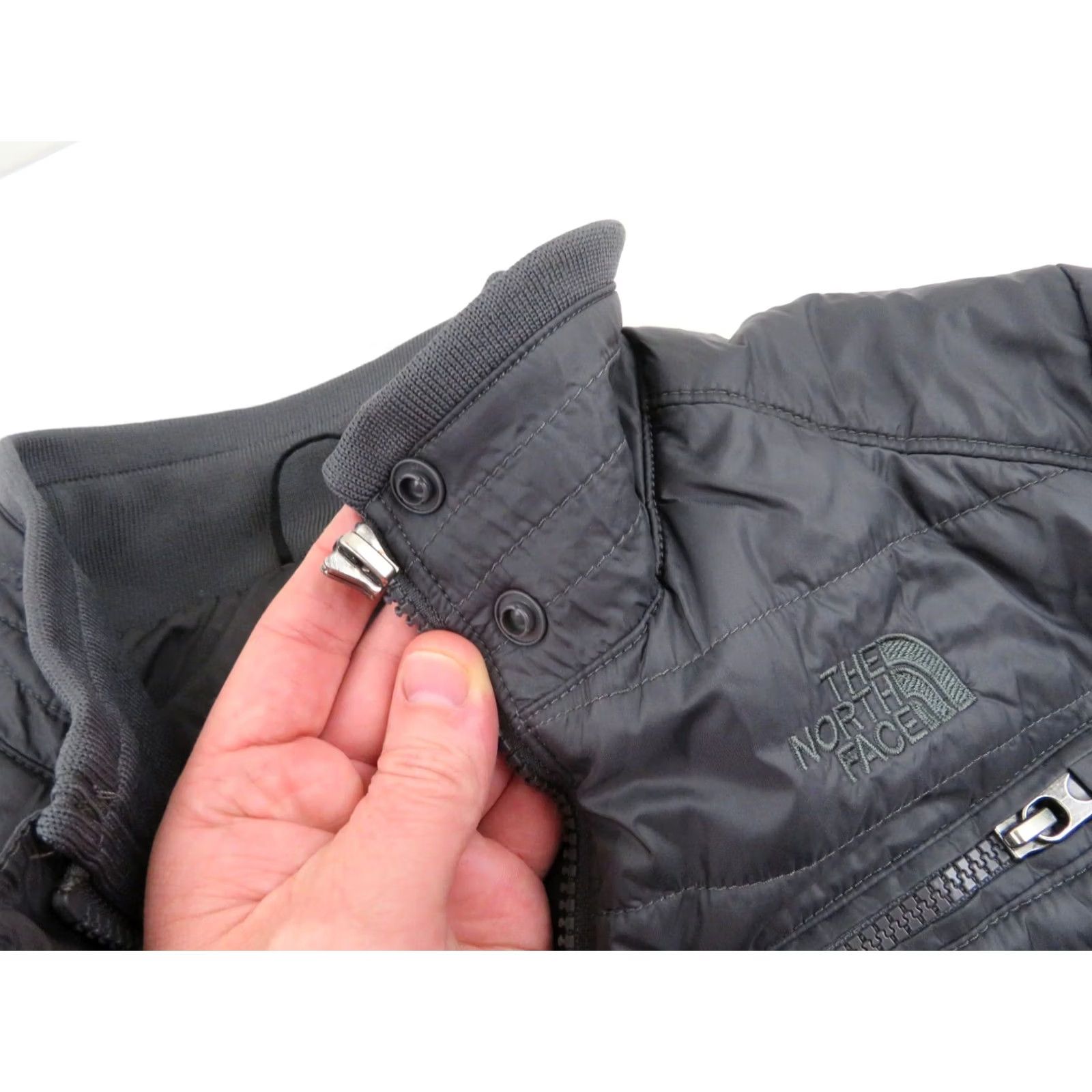 The North Face The North Face Quilted Gray Nano Puff Insulated Jacket Womens Small Thermoball Size S / US 4 / IT 40 - 4 Thumbnail