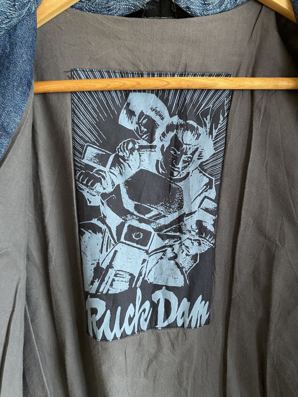 Japanese Brand Very Rare Vintage Brand Ruck Dam Denim Bomber Jacket 1990s Size US L / EU 52-54 / 3 - 9 Thumbnail