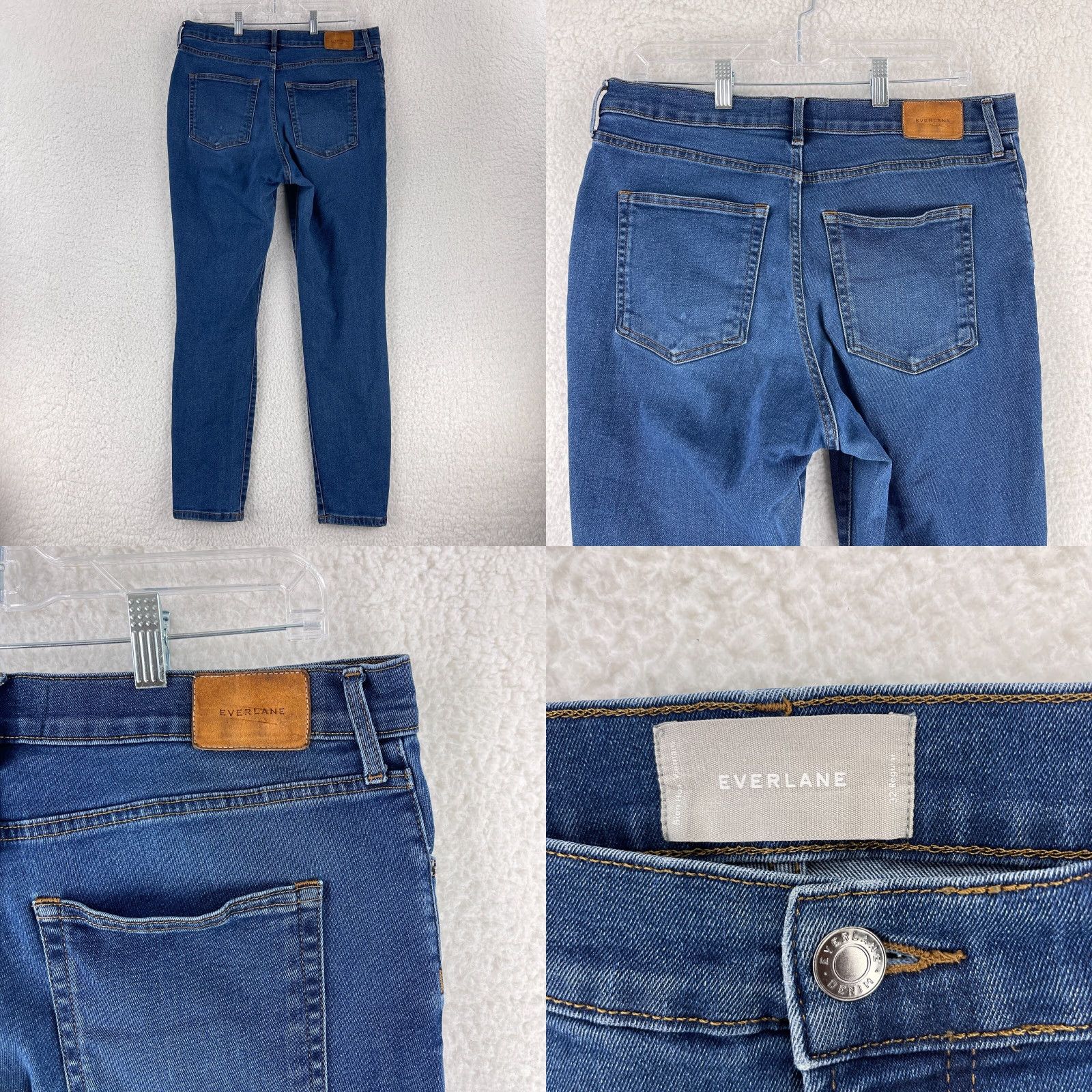 Everlane Everlane Jeans Womens Size 32 Blue Denim High-Rise Skinny Leg 5 Pocket Size 24" / US 00 / IT 34 - 9 Thumbnail