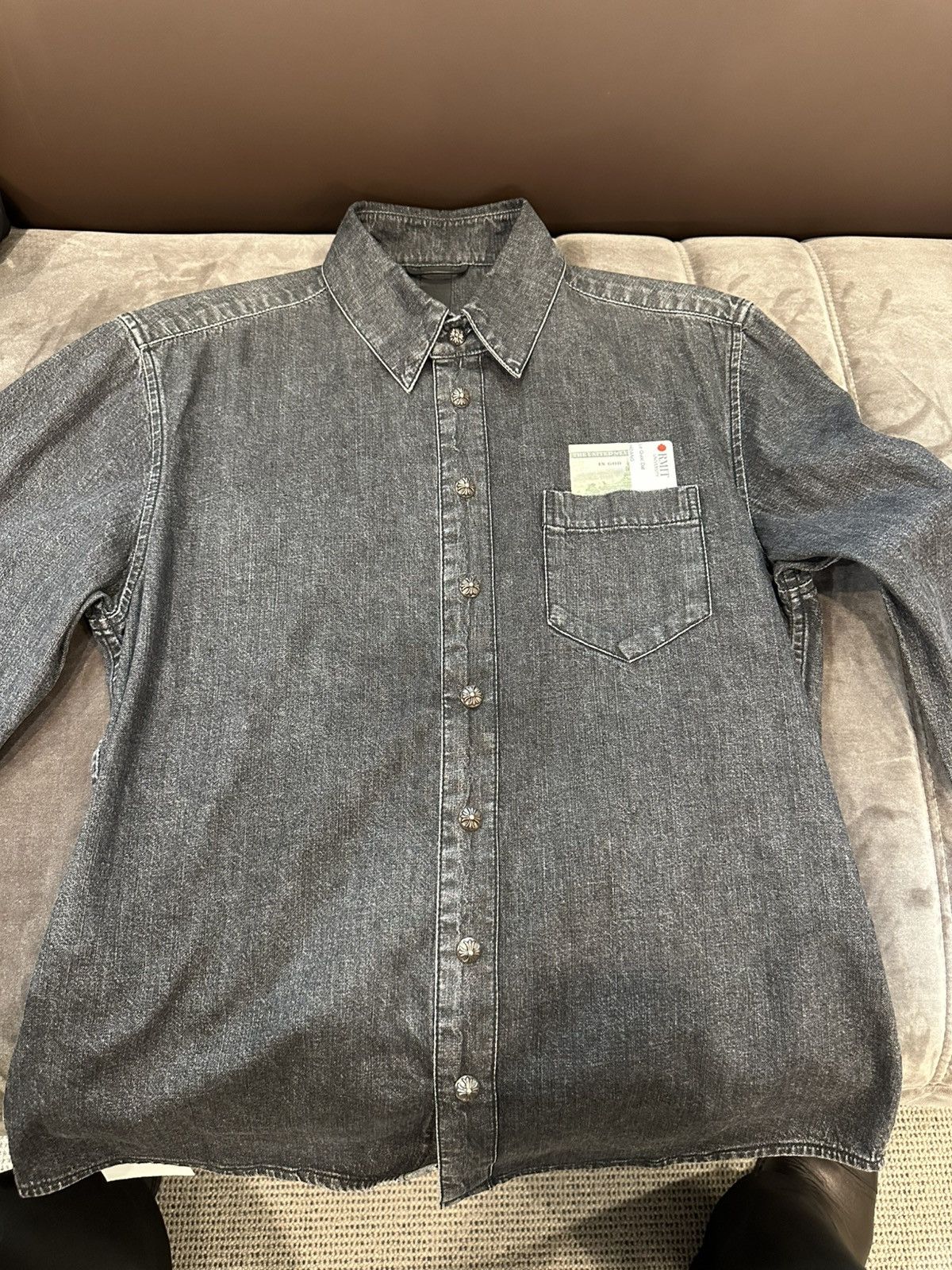 Chrome Hearts Chrome Hearts Long sleeve black denim shirt Size US S / EU 44-46 / 1 - 1 Thumbnail