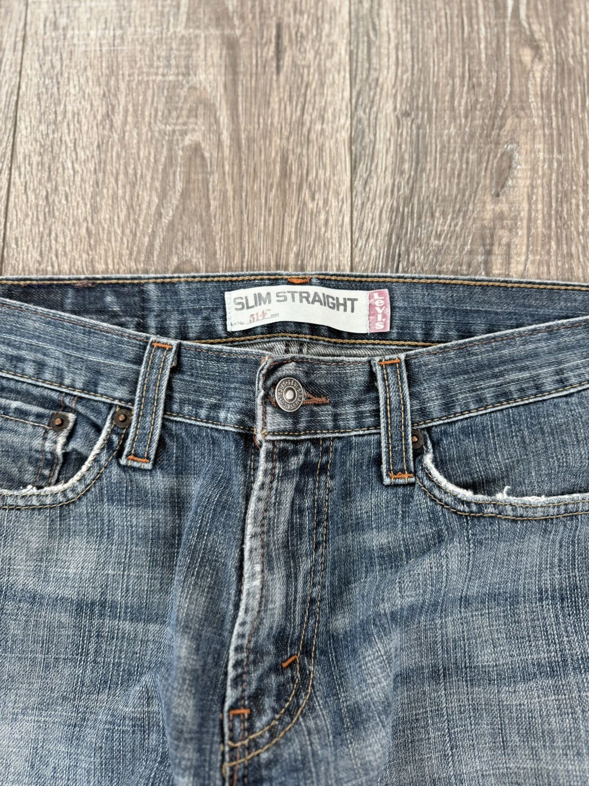 Levi's Vintage Levis Indigo Wash 514 Slim Straight Size US 31 - 3 Thumbnail