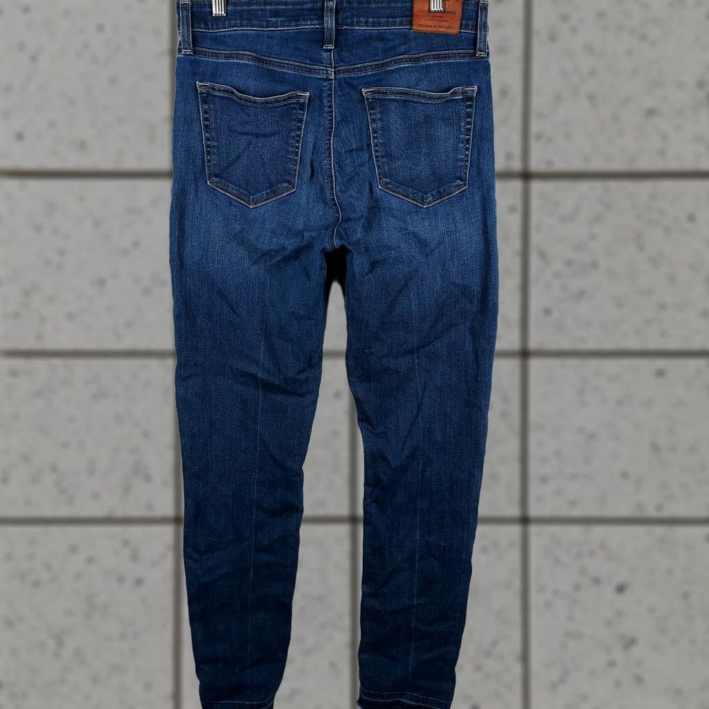 Lucky Brand Lucky Brand Women’s Hayden Skinny Jeans Denim Blue Medium Wash 5-Pocket Raw Hem Jeans Women Medium Regular Slim 5-Pocket Design Size 32" / US 10 / IT 46 - 1 Thumbnail