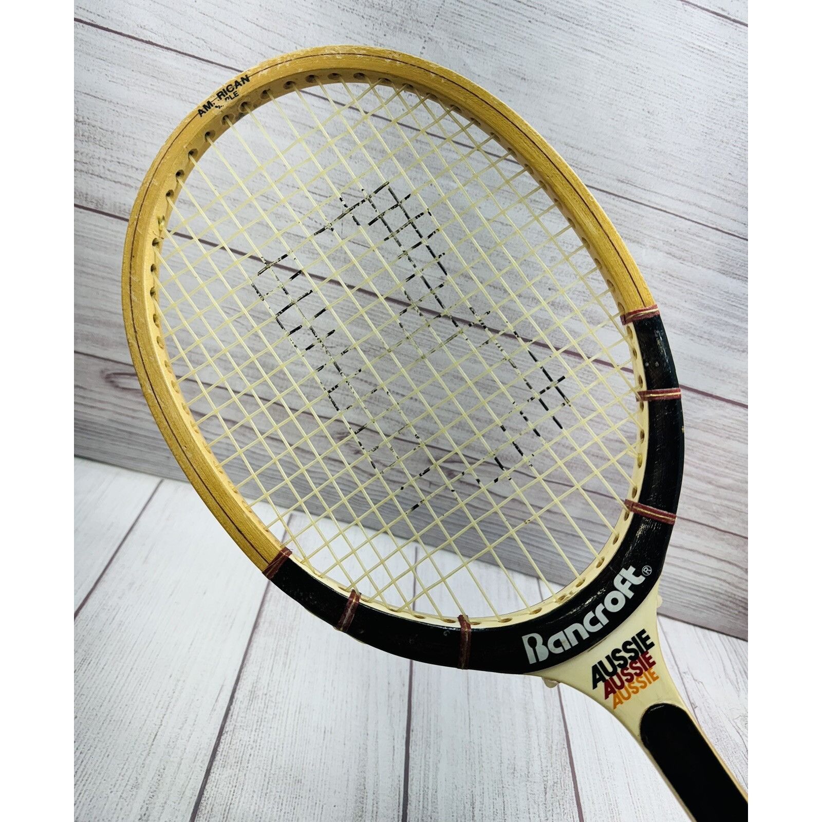 Other Vintage Bancroft Aussie Wooden Tennis Racket 27 inches Long Size ONE SIZE - 3 Thumbnail