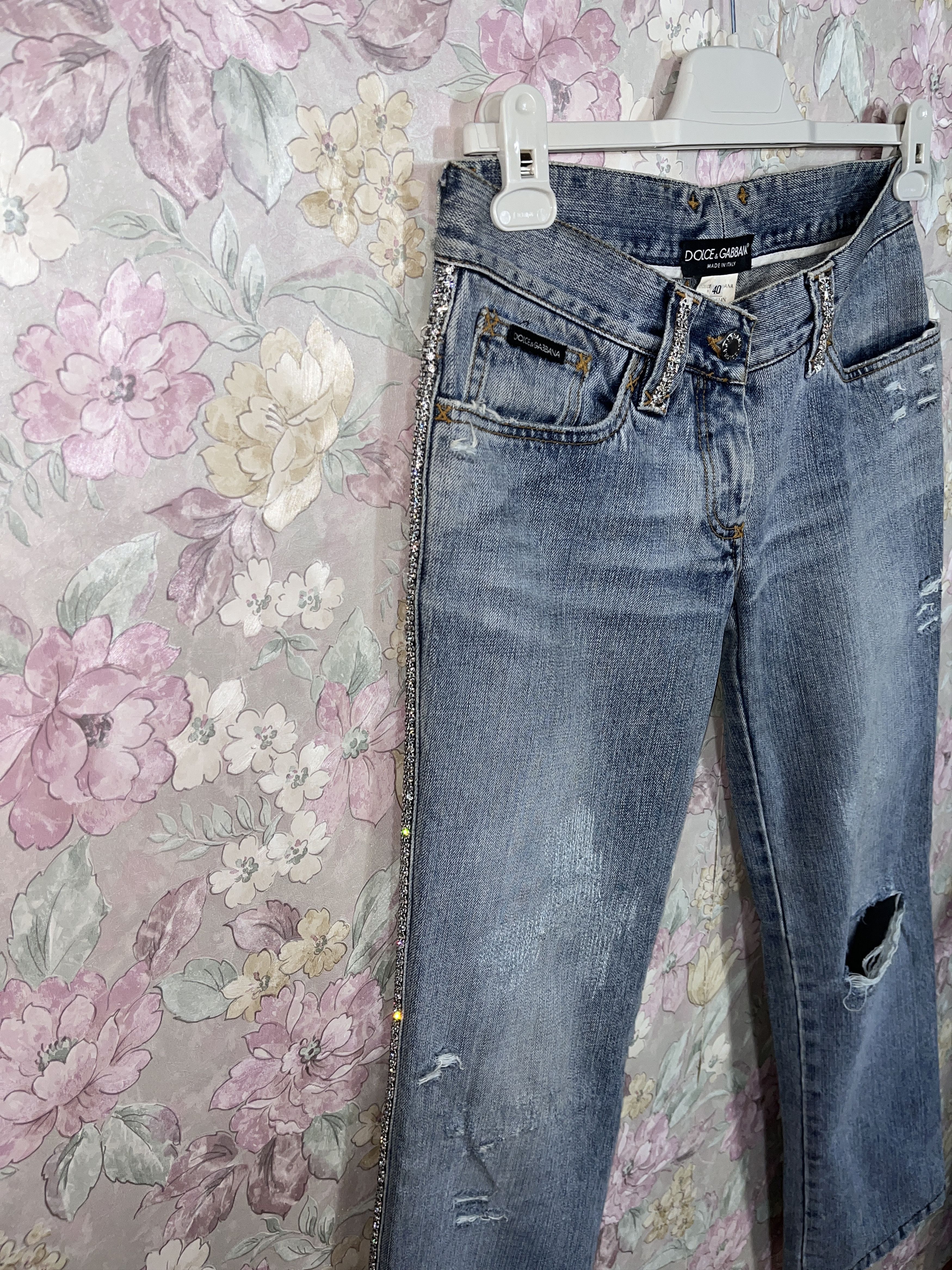 Dolce & Gabbana Dolce&Gabbana Spring Summer Denim Pants Jeans Swarovski Size 27" / US 4 / IT 40 - 5 Thumbnail