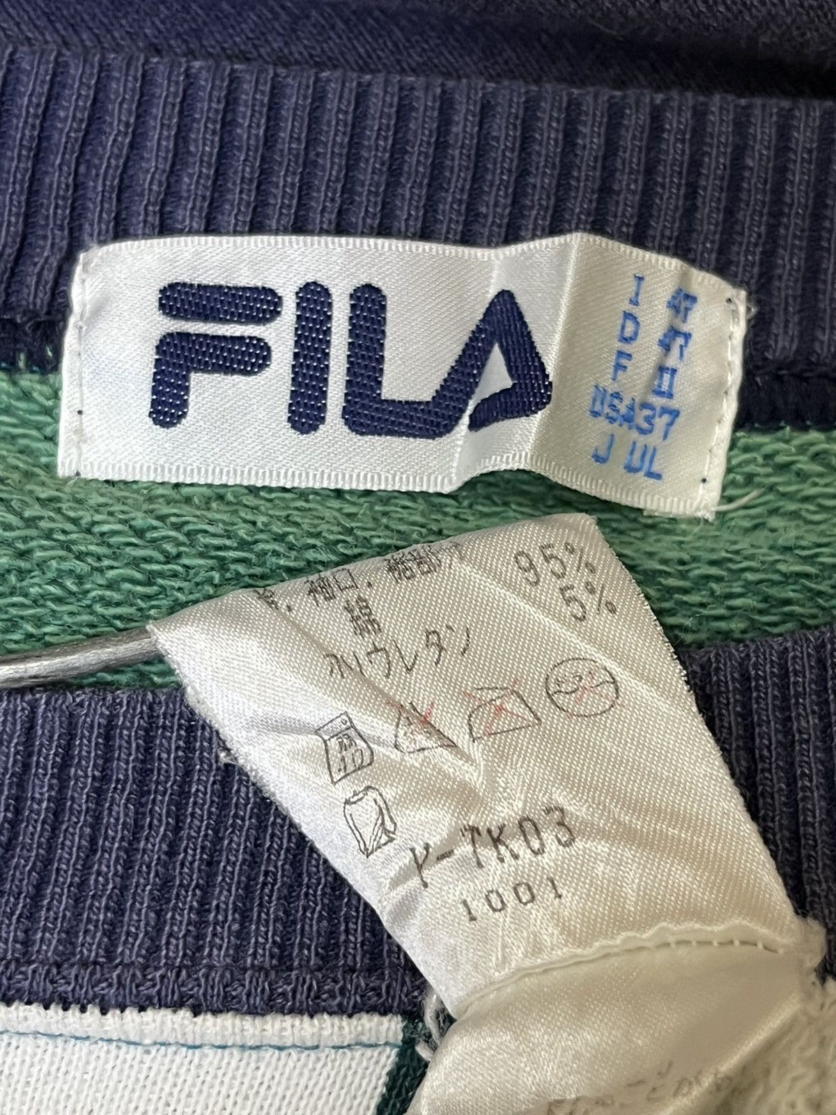 Fila VINTAGE 90s FILA MULTICOLOUR BIG LOGO PULLOVER SWEATSHIRT Size US L / EU 52-54 / 3 - 11 Thumbnail