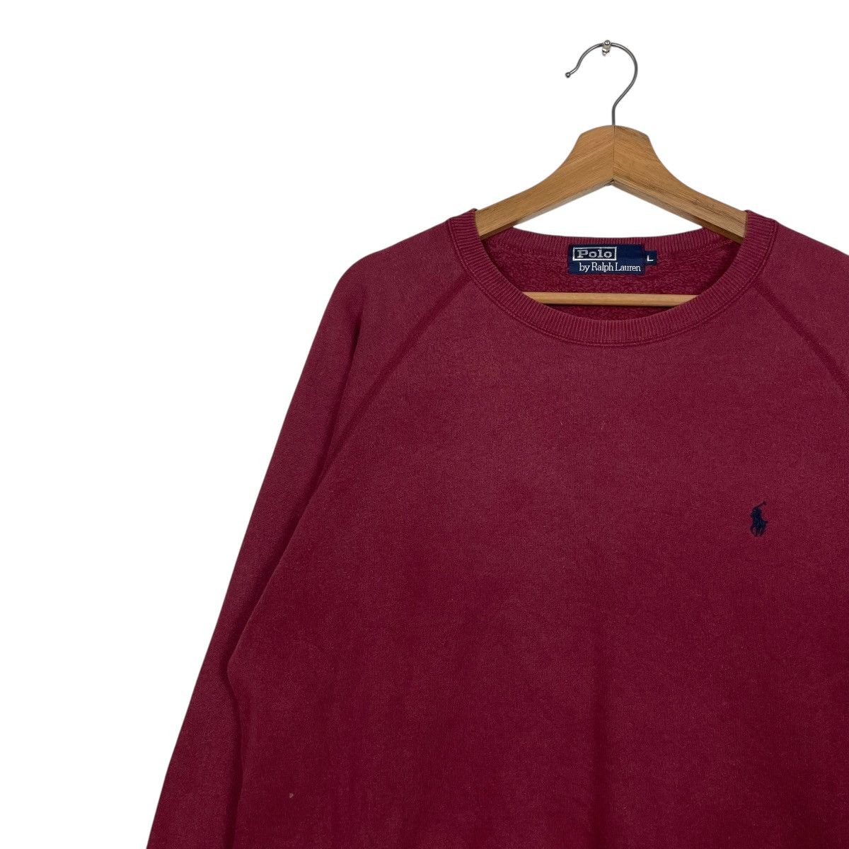 Polo Ralph Lauren Vtg Polo Ralph Lauren Red Crewneck Sweatshirt Size US L / EU 52-54 / 3 - 6 Thumbnail