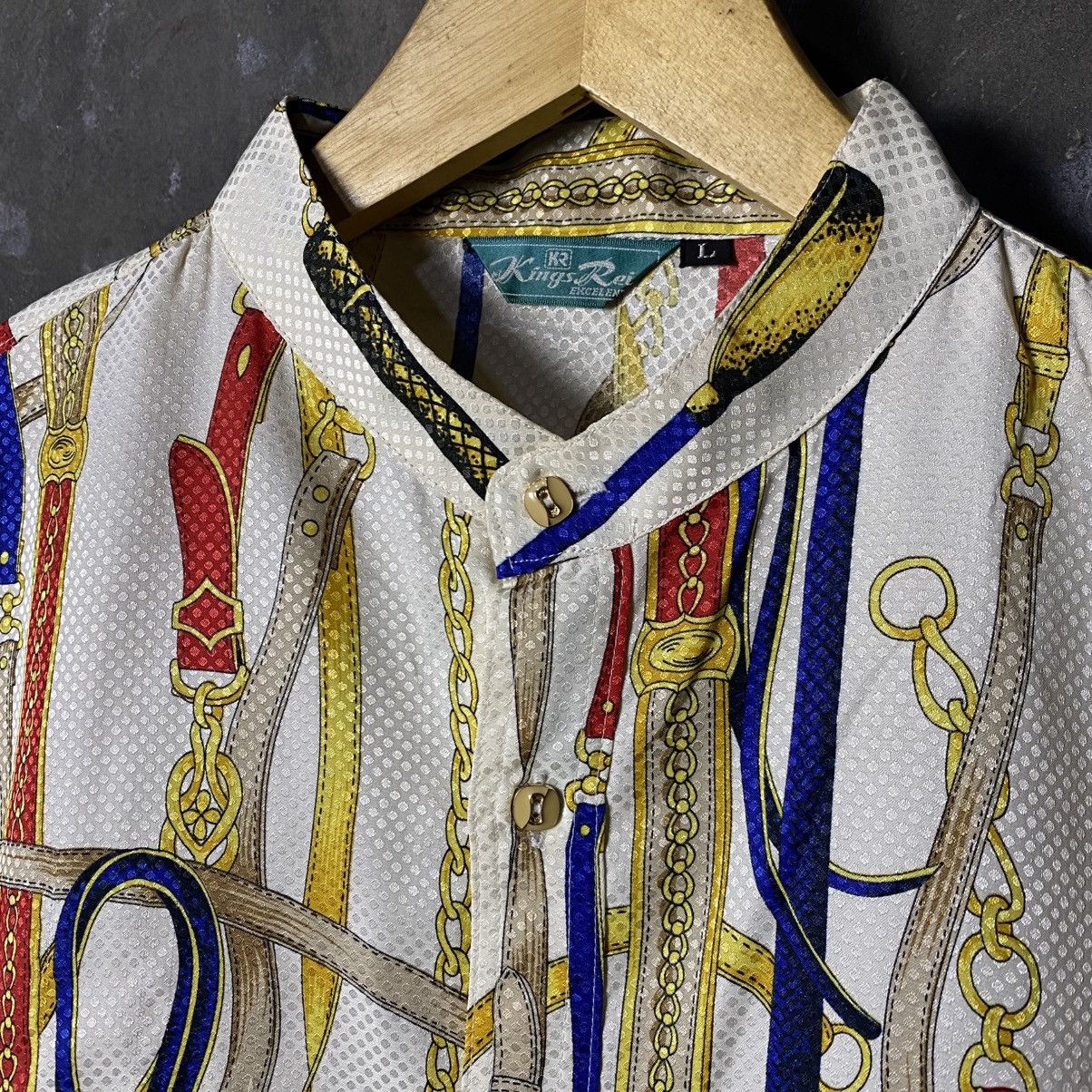 Designer × Vintage vtg kings-ray silk shirt changi style look like hermes Size US L / EU 52-54 / 3 - 6 Thumbnail