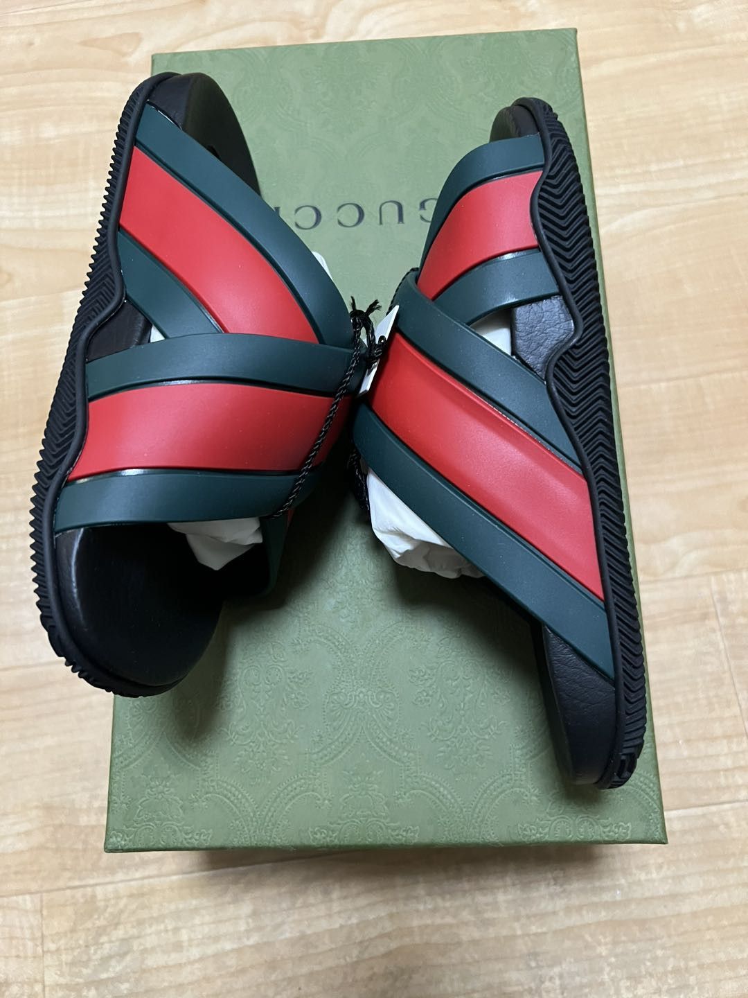 Gucci Gucci Web Slide Black Rubber (Women's) Size US 7 / IT 37 - 4 Thumbnail