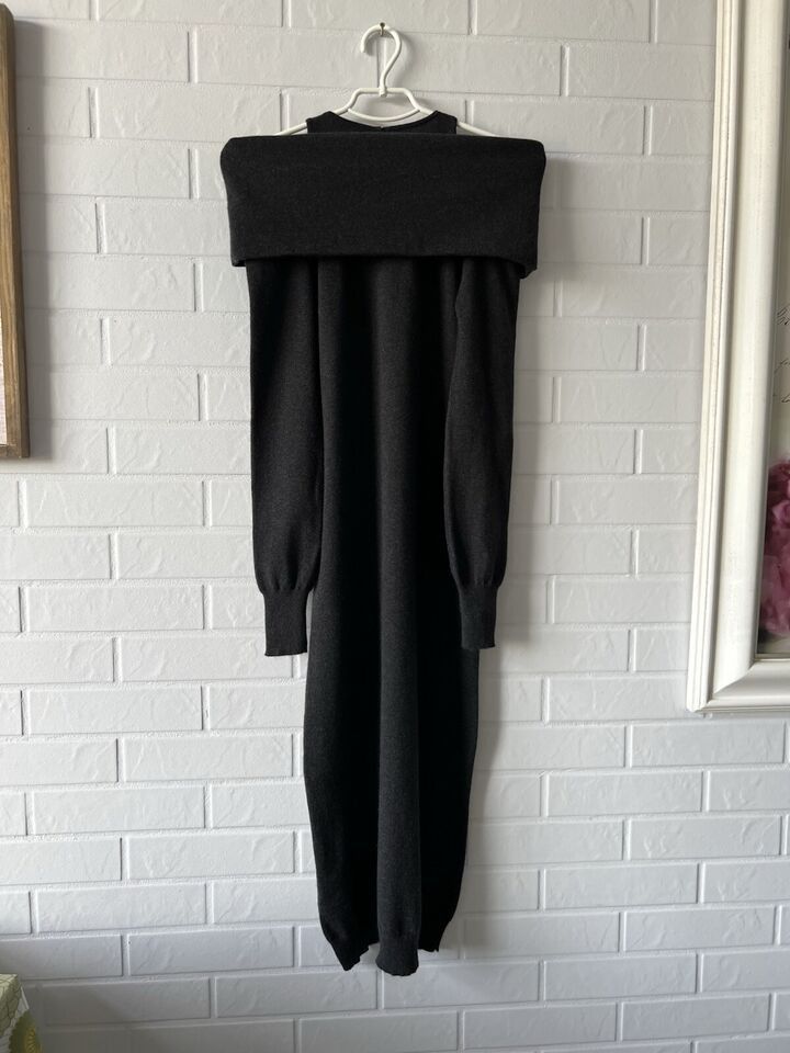 Brunello Cucinelli Brunello Cucinelli Long Cashmere Dress Grey Size S Size S / US 4 / IT 40 - 2 Thumbnail