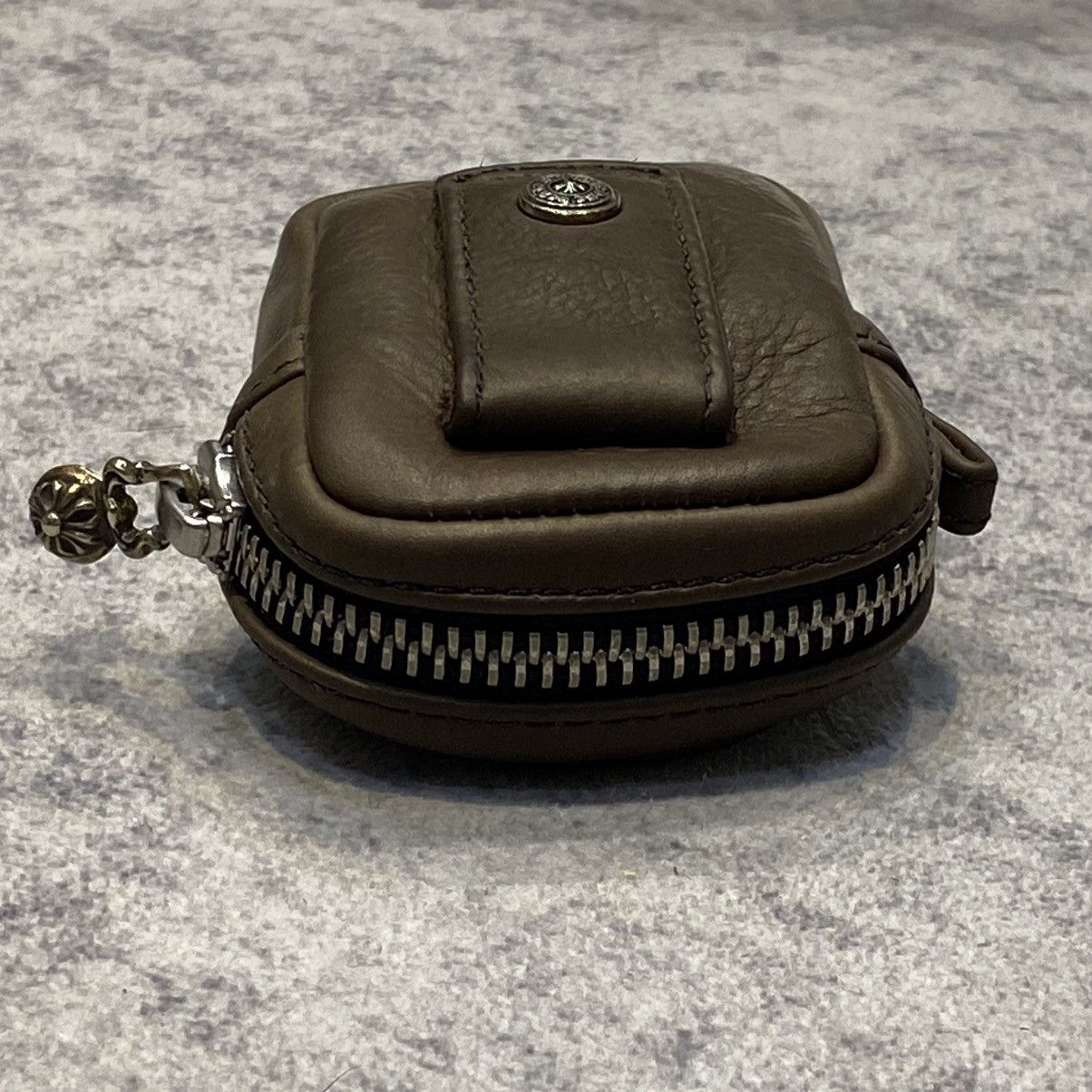 Chrome Hearts Leather cross patch AirPod case bag