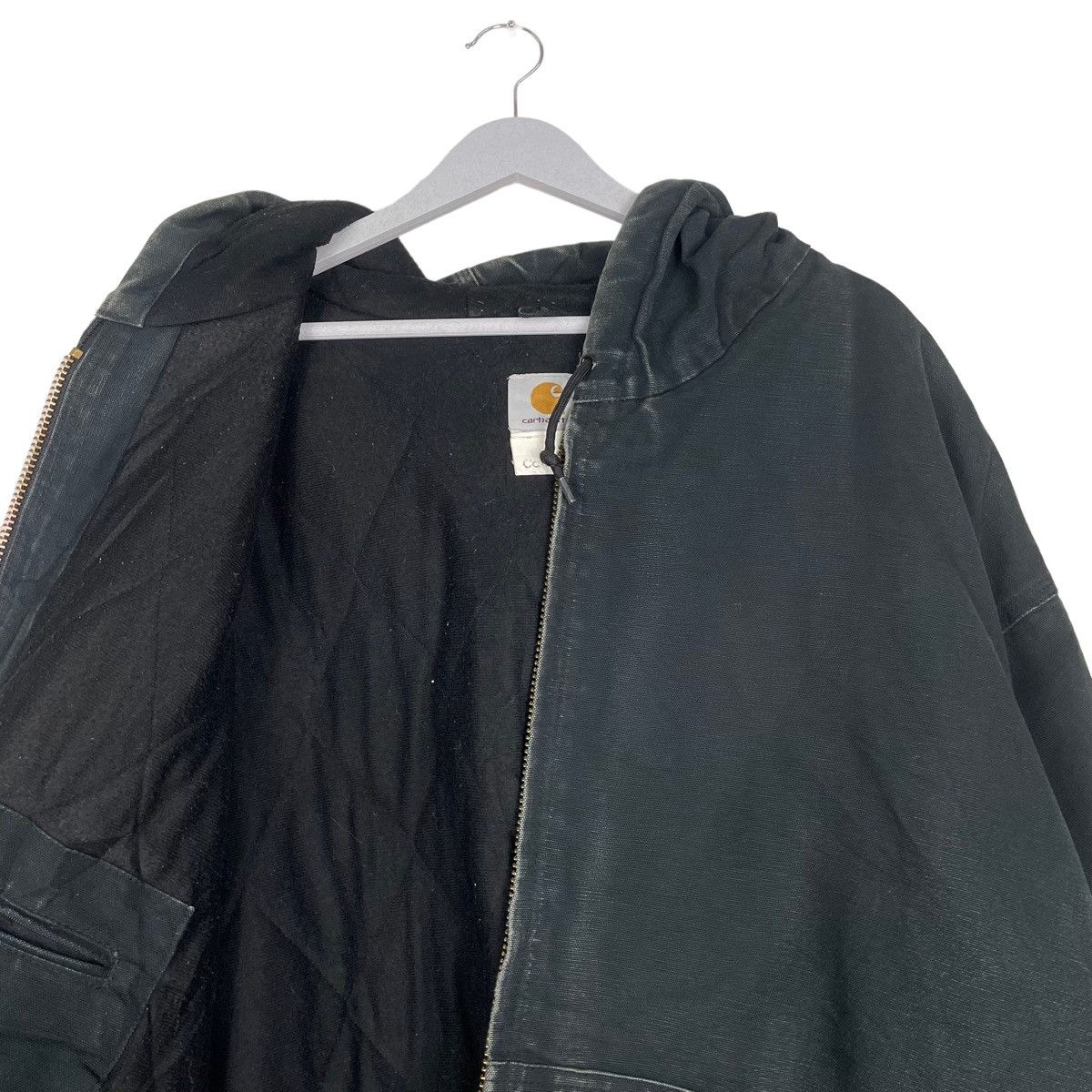 Carhartt × Vintage 💥90s CARHARTT J140 JACKET HOODIE SUNFADED BLACK Size US XXL / EU 58 / 5 - 10 Thumbnail