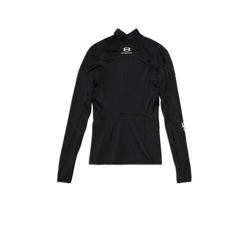 Balenciaga o1tr1nto1125 Sporty B Activewear Top in Black Size M / US 6-8 / IT 42-44 - 2 Thumbnail