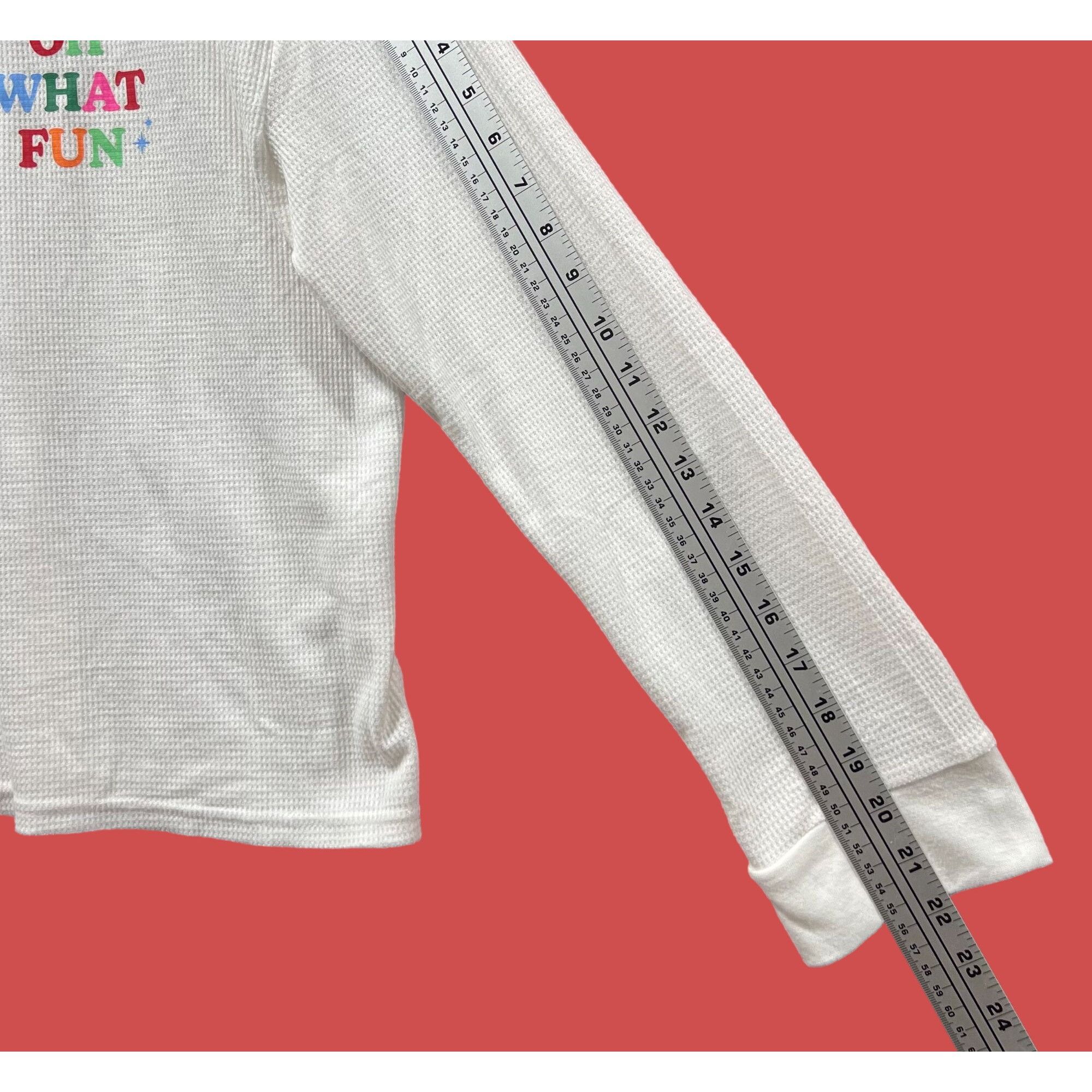 Other Wonder Shop - Women's Thermal Pajamas Top - White - Large Size L / US 10 / IT 46 - 8 Thumbnail