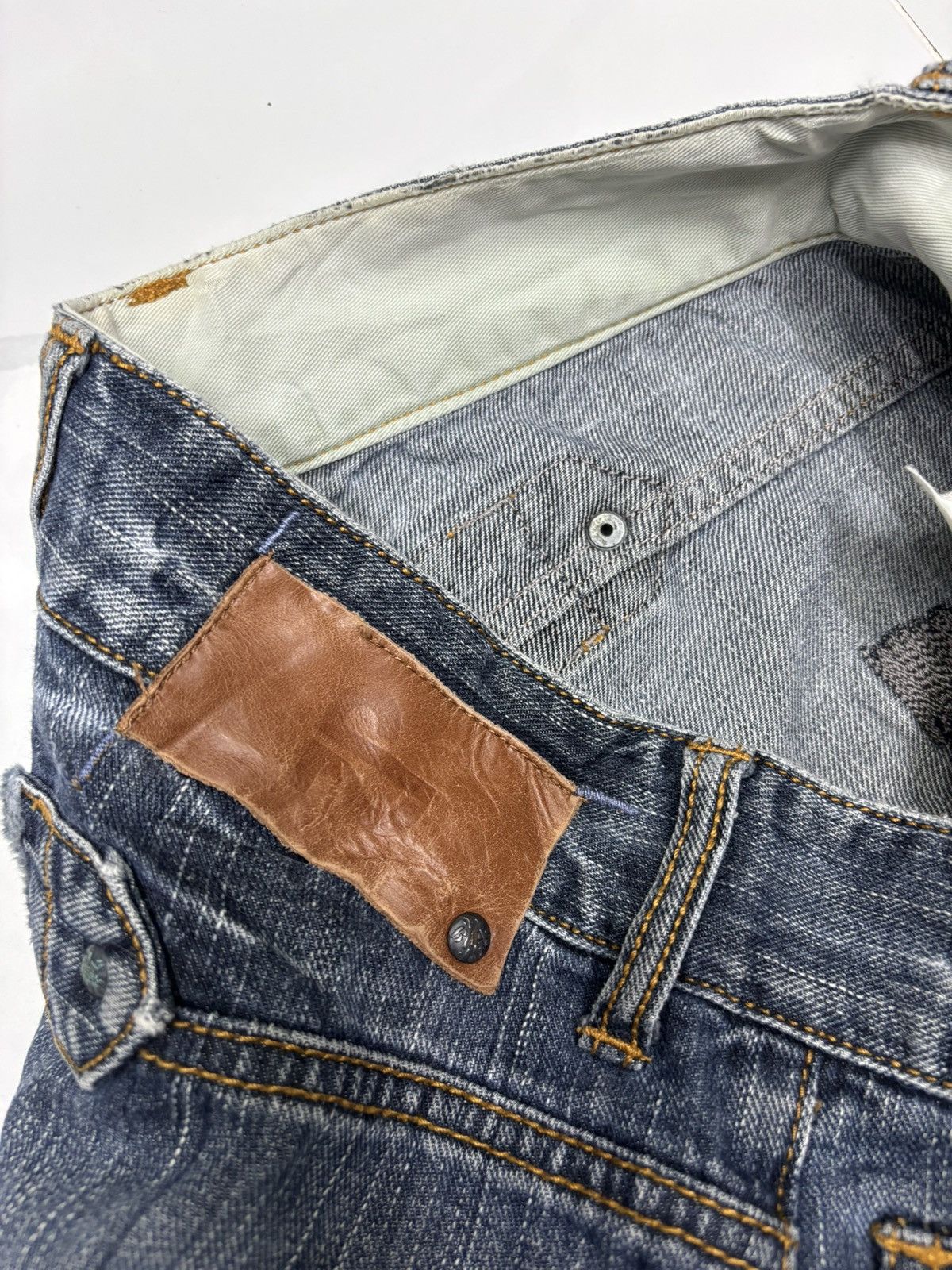 20471120 × Beauty Beast × Japanese Brand 291295=HOMME JAPANESE DISTRESSED DENIM JEANS RARE Size US 28 / EU 44 - 10 Thumbnail