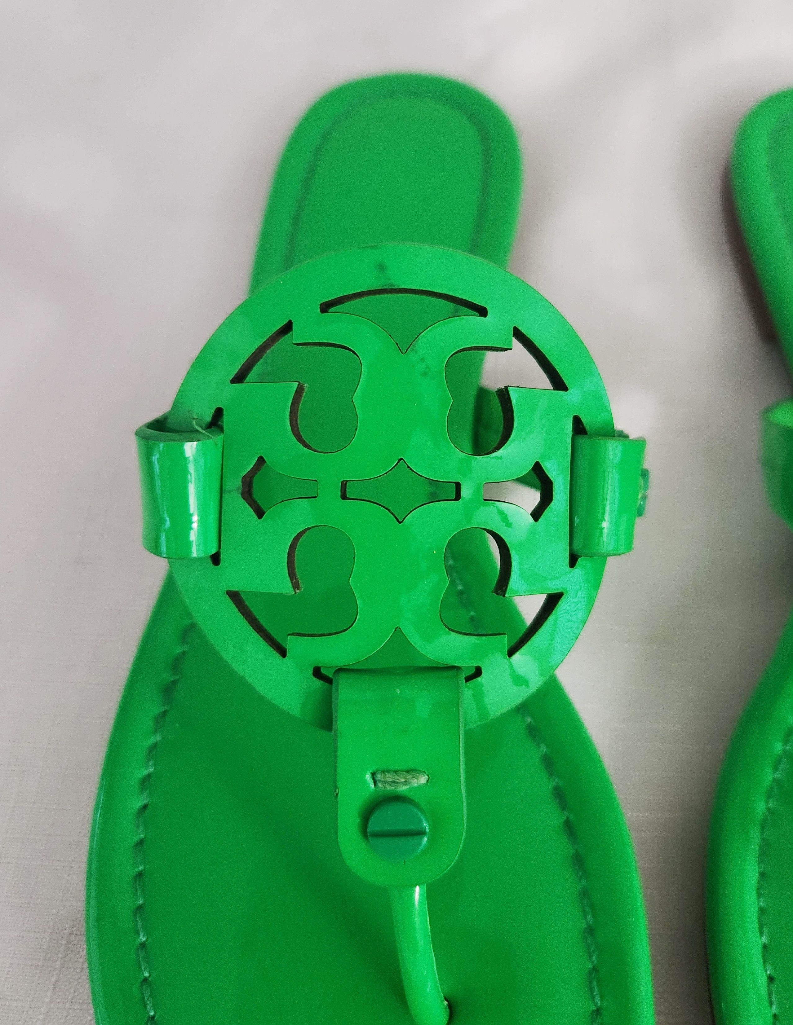 Designer × Tory Burch Tory Burch Miller Sandals Rare Fluo green Patent leather 8.5 Size US 8.5 / IT 38.5 - 8 Thumbnail