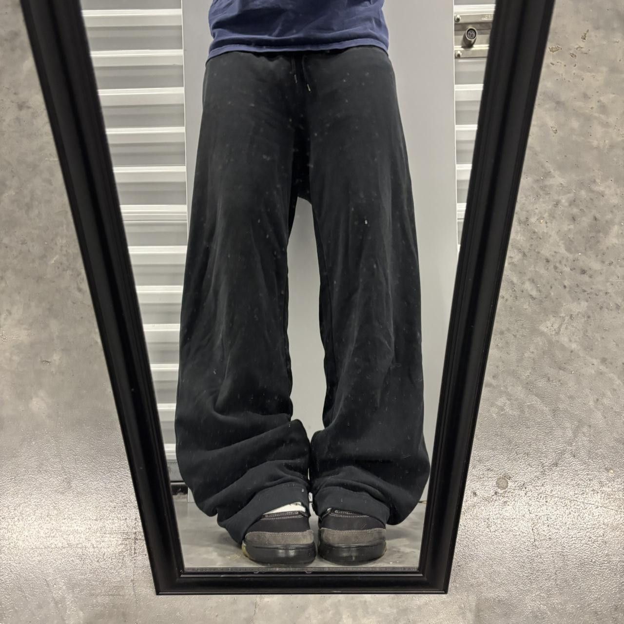 Japanese Brand × Vintage Crazy Vintage Y2K/2000s Baggy Black Streetwear Essential Sweatpants! Size US 34 / EU 50 - 1 Thumbnail