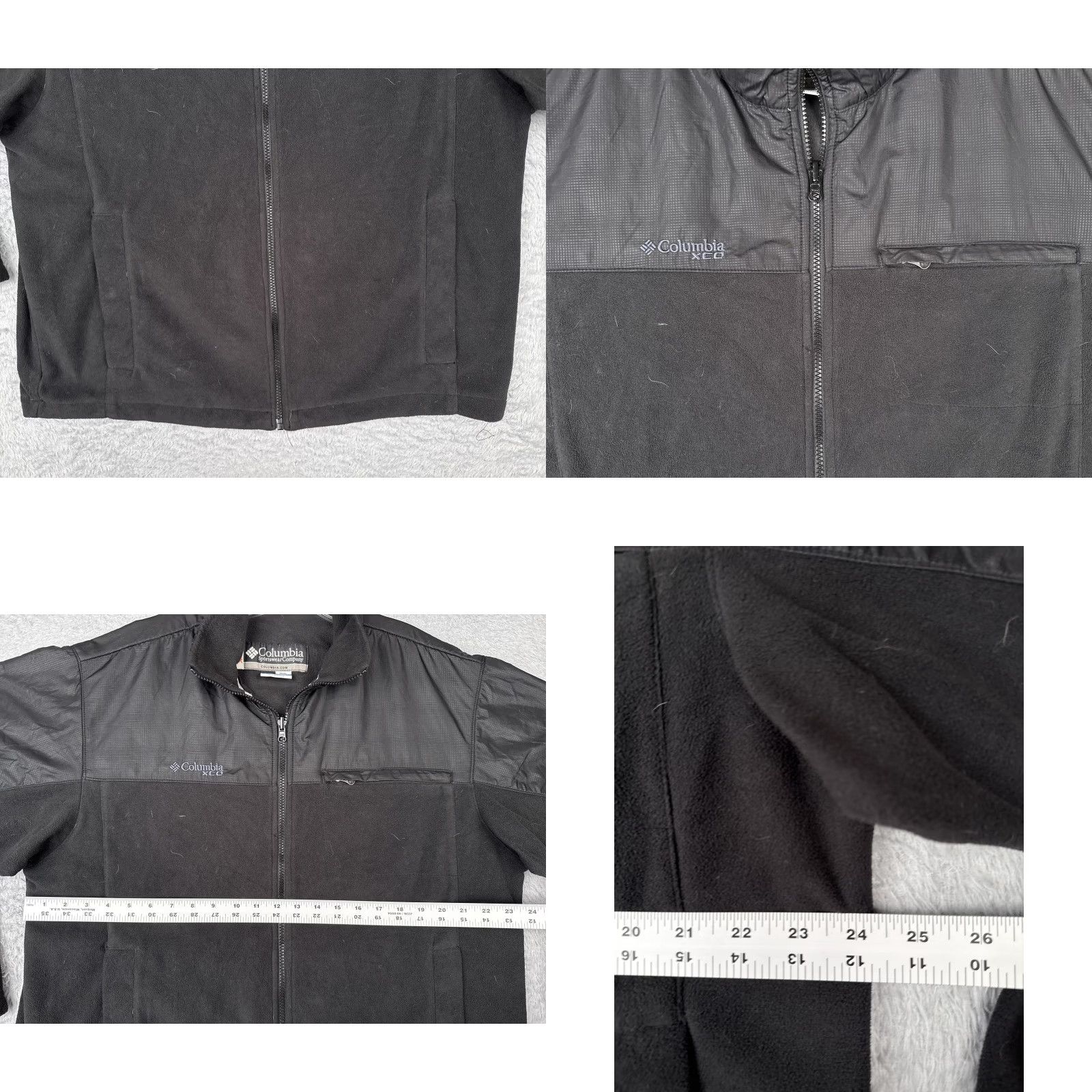 YOKE Columbia Jacket Mens Large Black Interchange Fleece Full Zip Nylon Yoke Windbreaker Sweatshirt Outdoor XCO 3-in-1 Pockets Zipper Logo Size US L / EU 52-54 / 3 - 8 Thumbnail