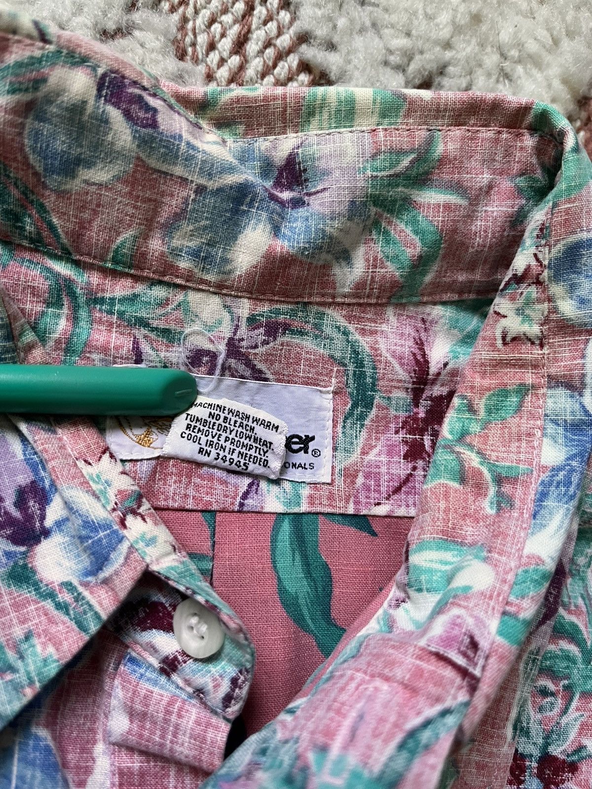 Reyn Spooner × Vintage Reyn Spooner Pink Floral Aloha Shirt - Made in Hawaii (L) Size US M / EU 48-50 / 2 - 3 Thumbnail