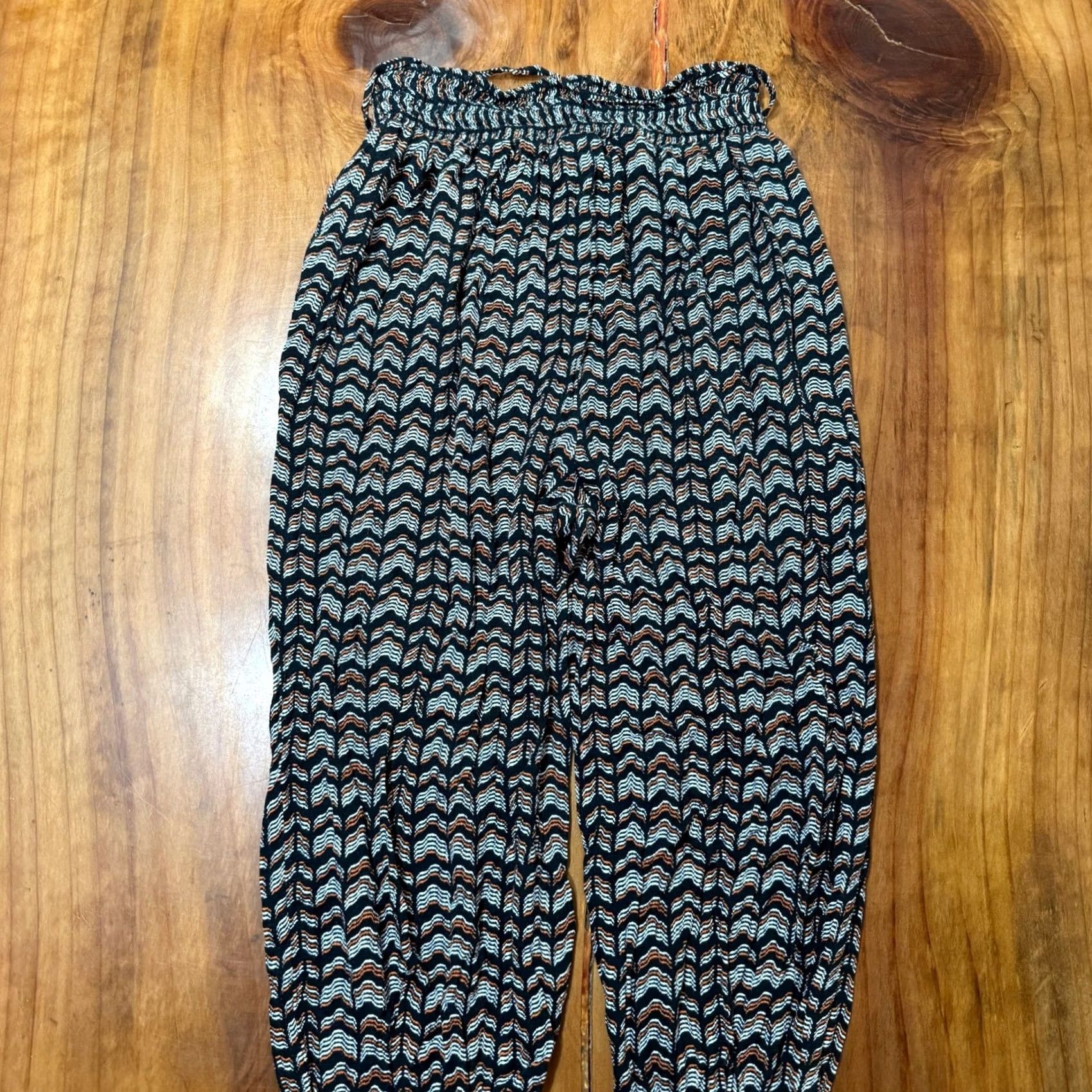 Anthropologie By Anthropologie Pants Medium Women's Jogger Boho Viscose Geometric Tassle A3-2 Size 42" / US 20 - 7 Thumbnail