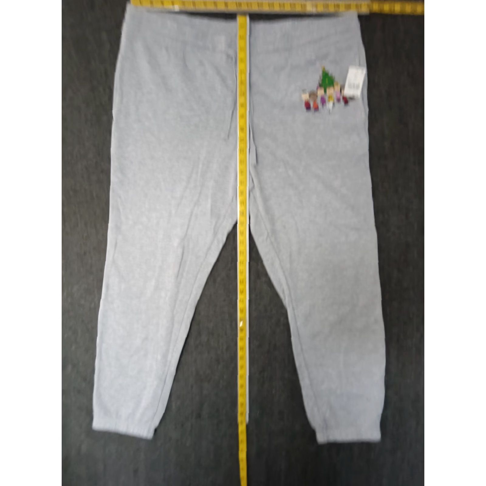 Peanuts VINTAGE Christmas Sweatpants Snoopy and Gang Gray Women's XXL NWT Size 40" / US 18 - 4 Thumbnail