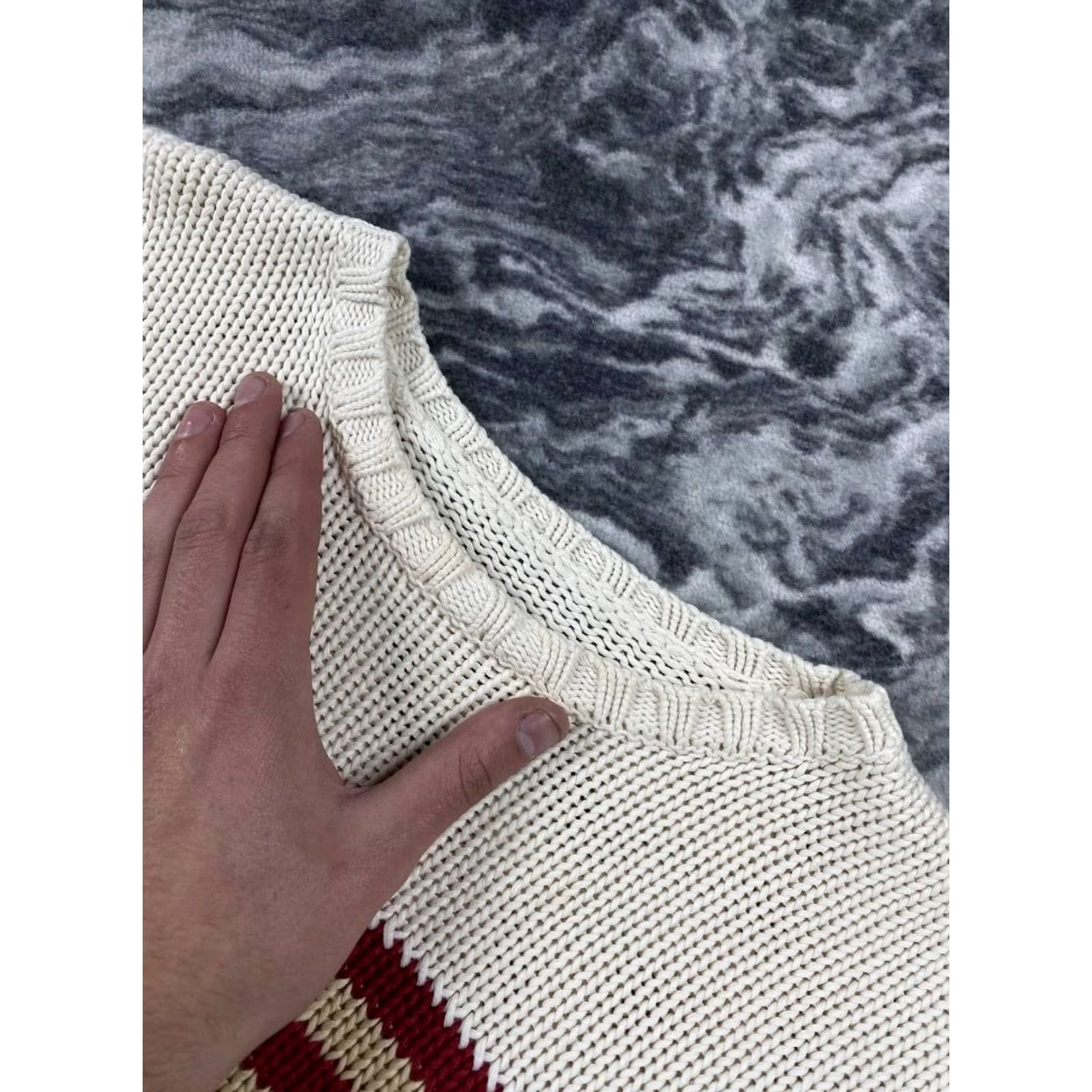Polo Ralph Lauren VINTAGE Polo Ralph Lauren Knit Sweater Flag USA 90s Women Size S White Size S / US 4 / IT 40 - 3 Thumbnail