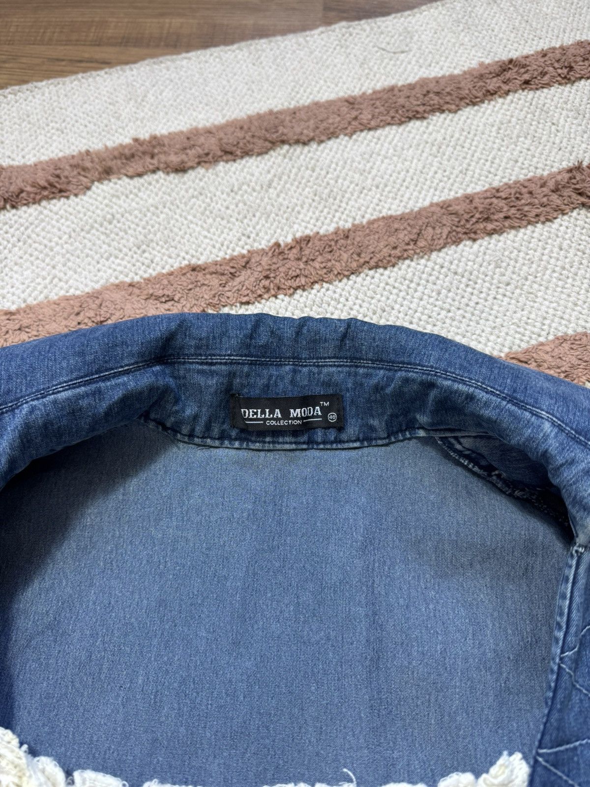Vintage VINTAGE DENIM KNITTED BLOUSE LONGSLEEVE Size M / US 6-8 / IT 42-44 - 4 Thumbnail