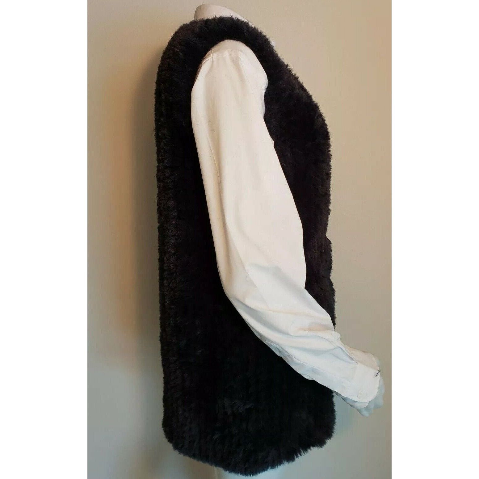 Other Love Token Faux Fur Vest Womens S Indigo Blue Sleeveless Jac Size S / US 4 / IT 40 - 6 Thumbnail