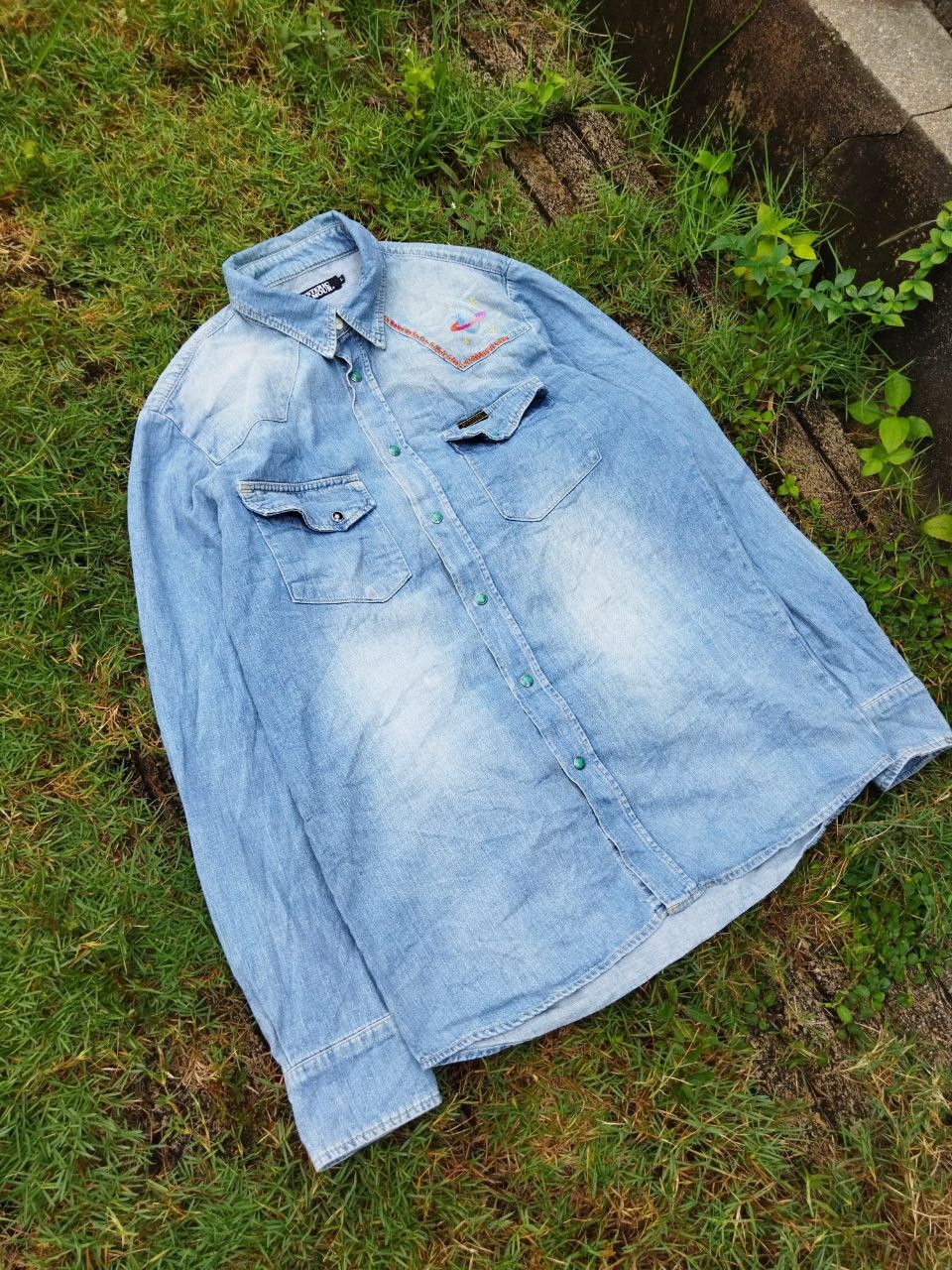 Hysteric Glamour Vintage Hysteric Glamour Denim Shirt Size US L / EU 52-54 / 3 - 3 Thumbnail