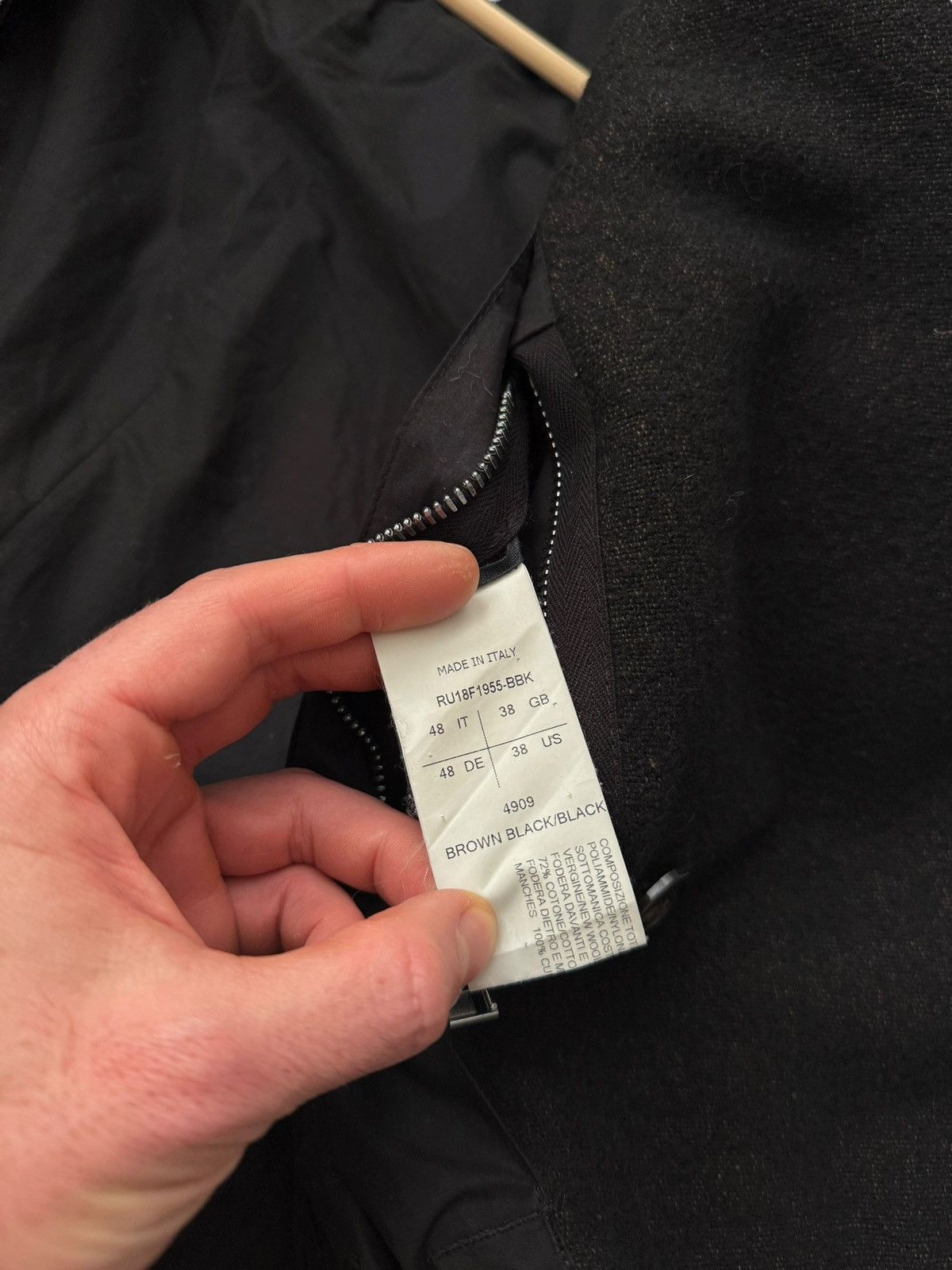 2018 Sisyphus Brown/Black Woven Double Breasted Coat