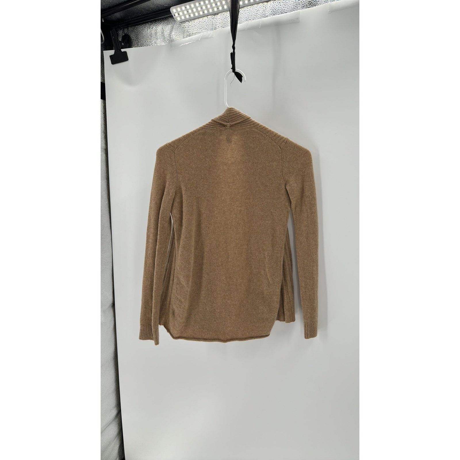 Other Charter Club Cashmere Ribbed Draped Tan Cardigan Sweater Size XS / US 0-2 / IT 36-38 - 7 Thumbnail