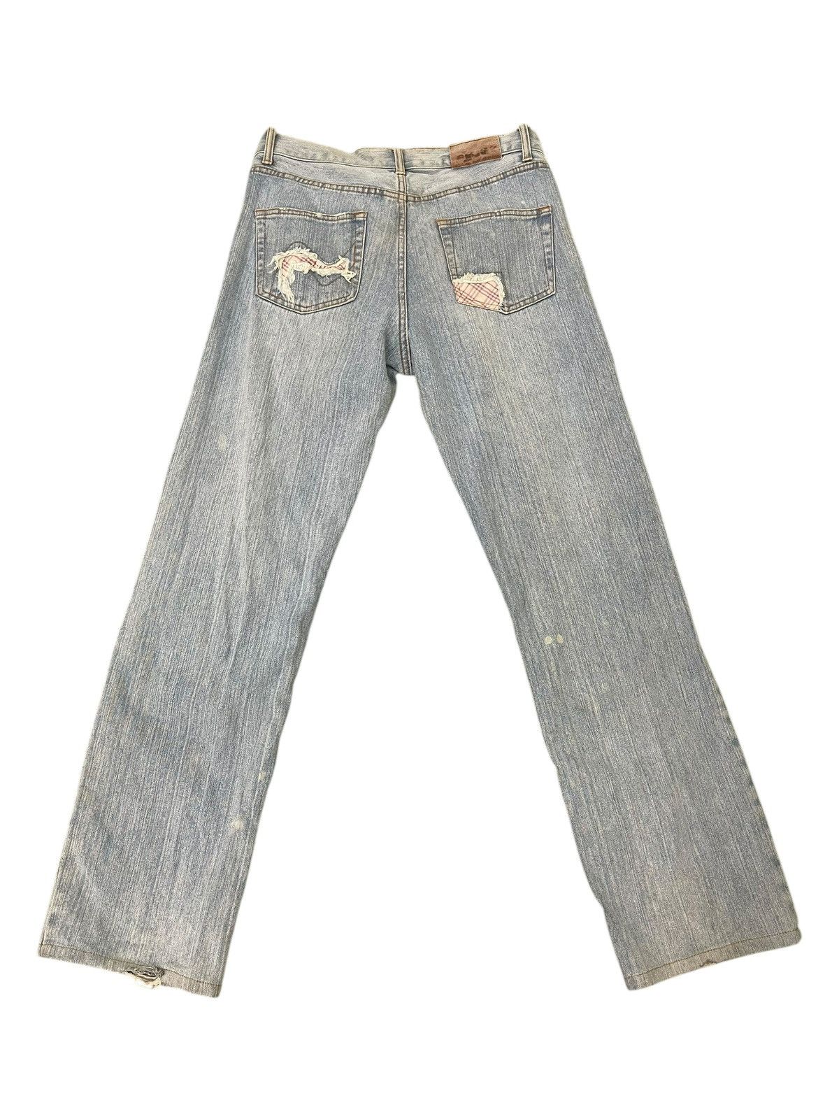 Japanese Brand Distress Jeans Nylaus Faded Blue Regular Fit 9🟦 Size US 32 / EU 48 - 9 Thumbnail
