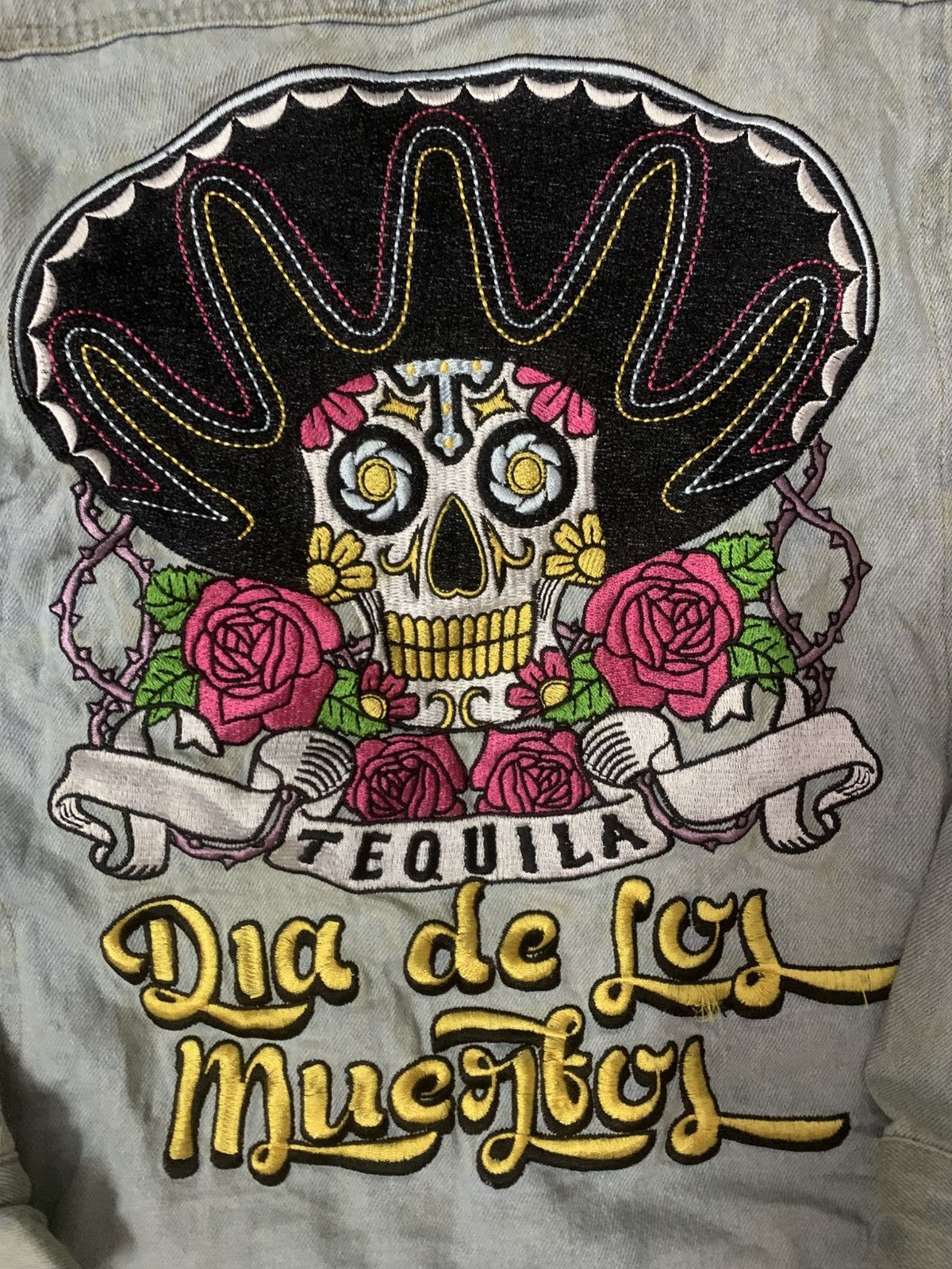 Seditionaries Nice Tequila Embroidery Flare Skull Denim Jacket Size US M / EU 48-50 / 2 - 7 Thumbnail