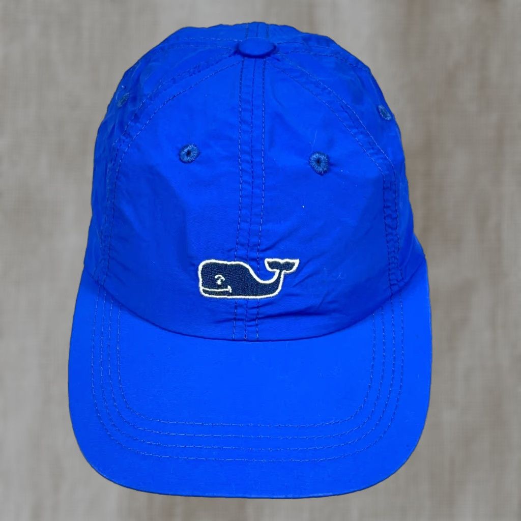 Vineyard Vines Vineyard Vines Hat Strap Back Cap Royal Blue Nylon Performance Running Preppy One Size Mens Size ONE SIZE - 1 Thumbnail