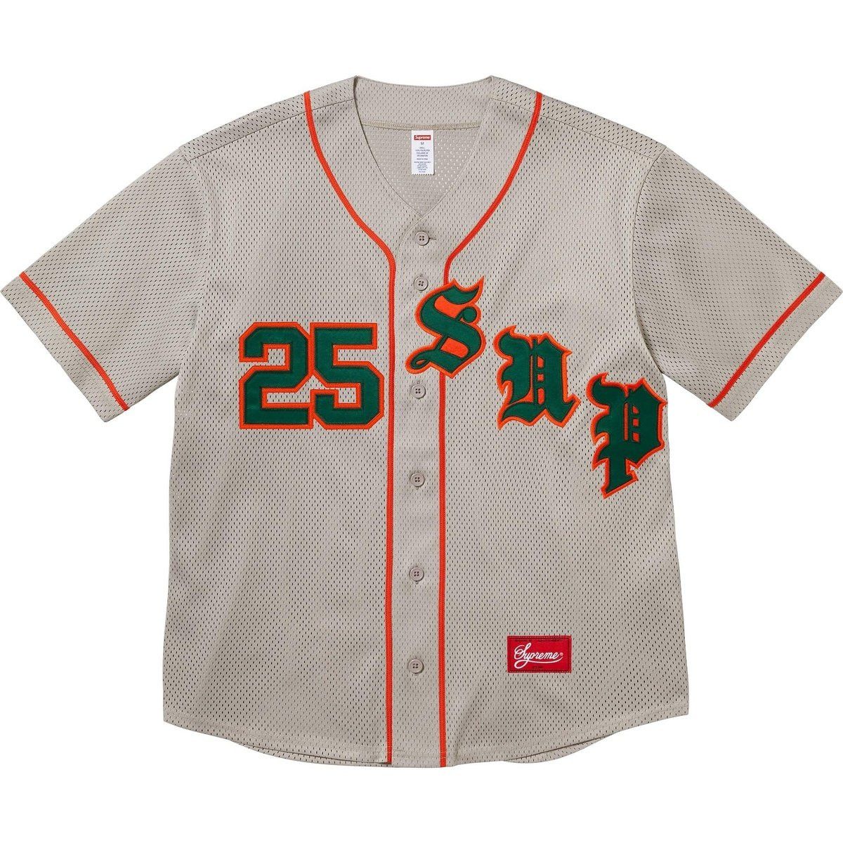 Supreme New Supreme Old English Baseball Jersey - Medium Size US M / EU 48-50 / 2 - 6 Thumbnail