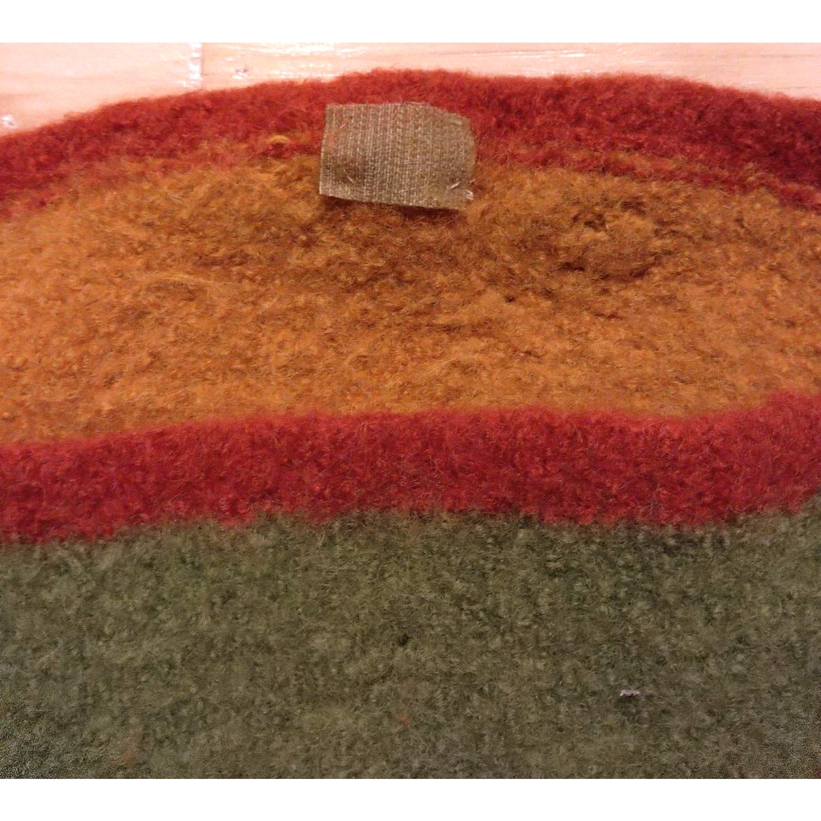 The Unbranded Brand Wool Bucket Handbag Double Straps Outside Pocket Orange Size ONE SIZE - 7 Thumbnail