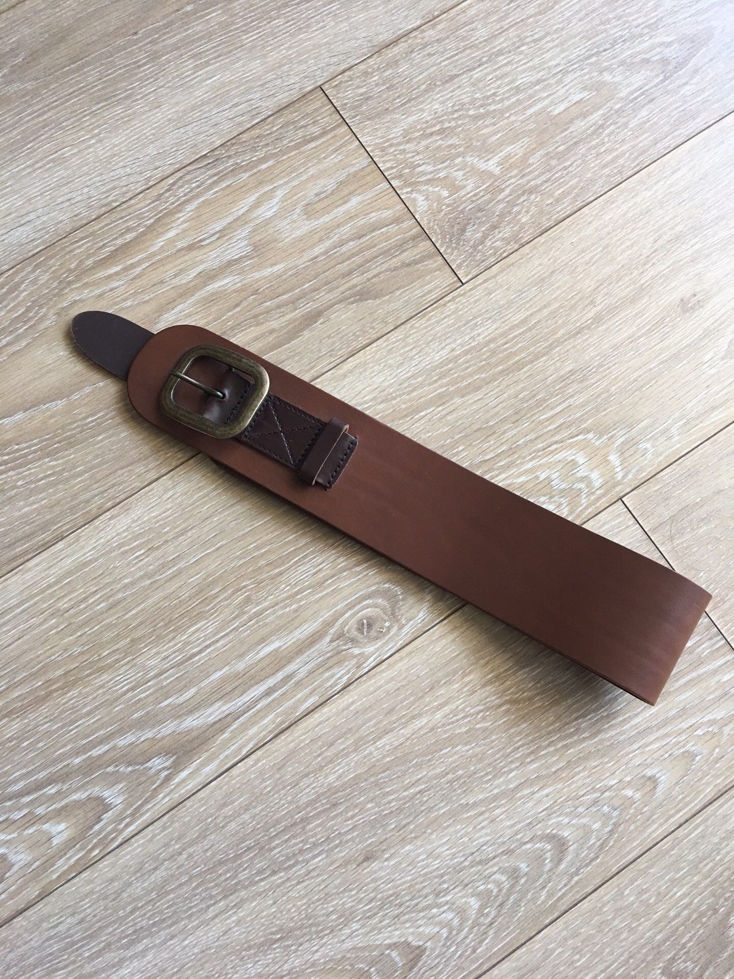 Dolce & Gabbana DG Runway Brown Leather Belt Size ONE SIZE - 2 Thumbnail