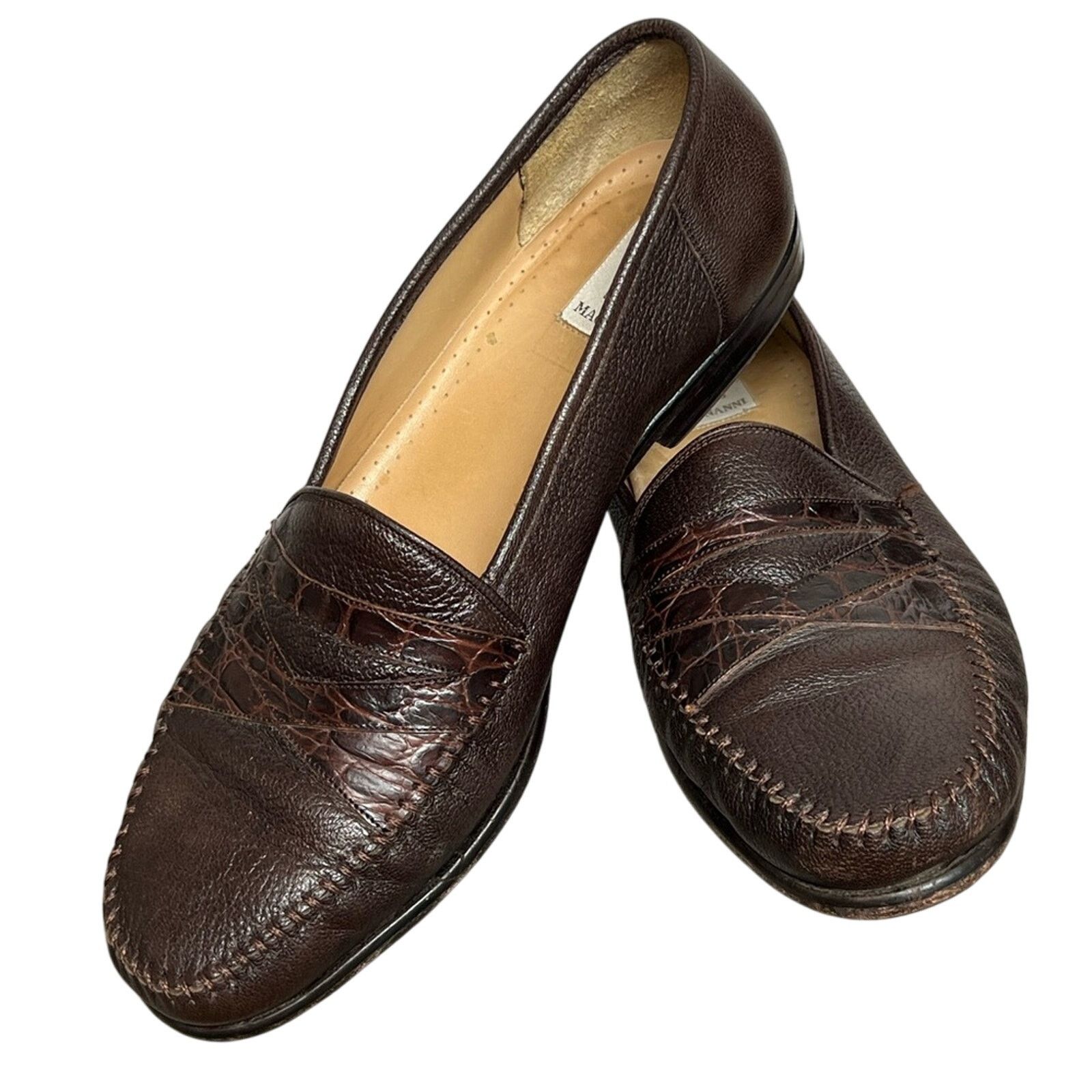 Magnanni MAGNANNI Made in Spain Vintage Crocodile Loafer Vero Cucio Size US 10.5 / EU 43-44 - 6 Thumbnail