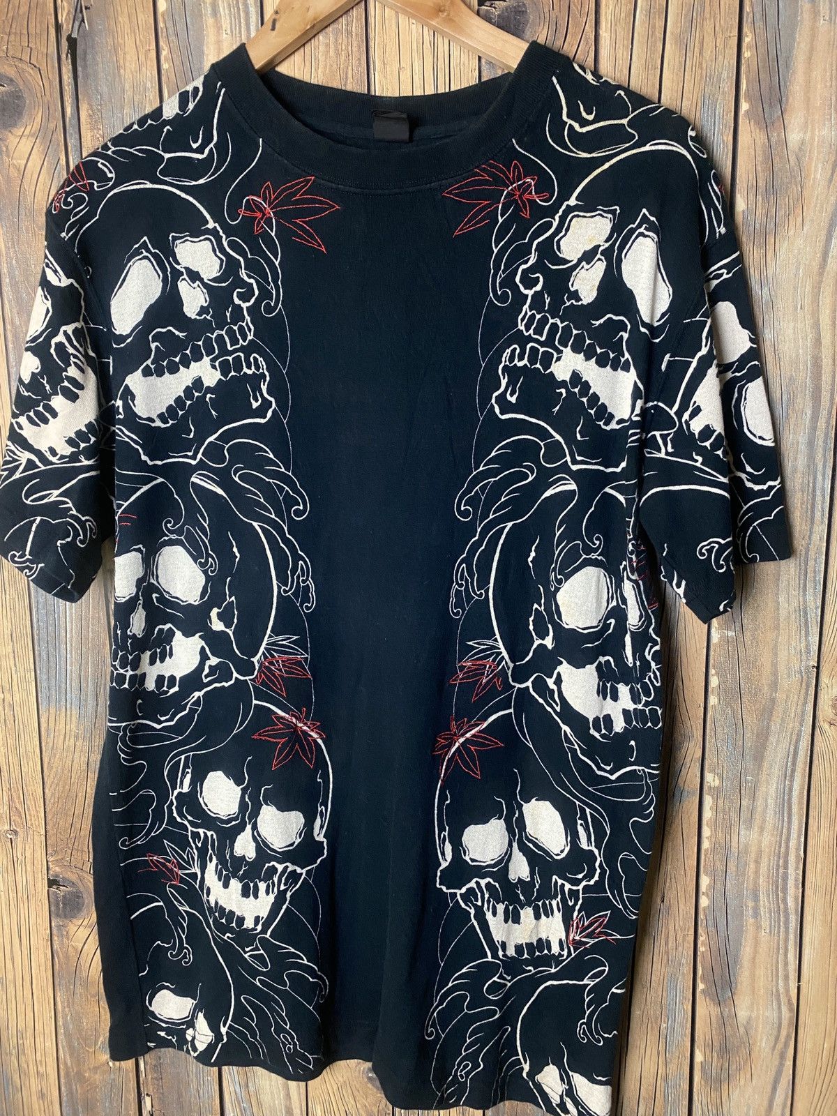 Vintage Vintage Sukajan skull tshirt Size US M / EU 48-50 / 2 - 8 Thumbnail