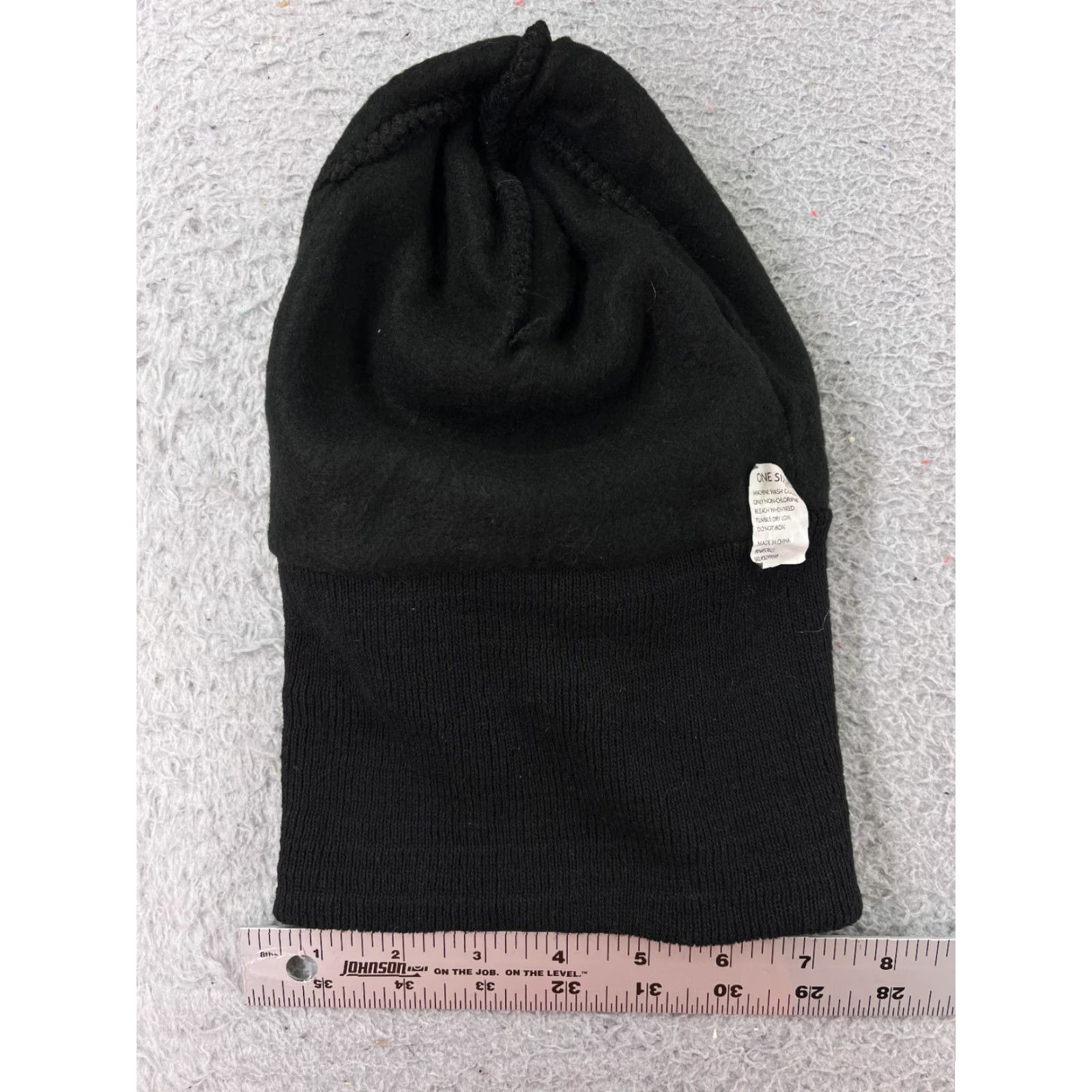 Vintage Beanie Toque Adult One Size Black Knit Acrylic Polyester Lined Winter Snow Ski Size ONE SIZE - 4 Thumbnail