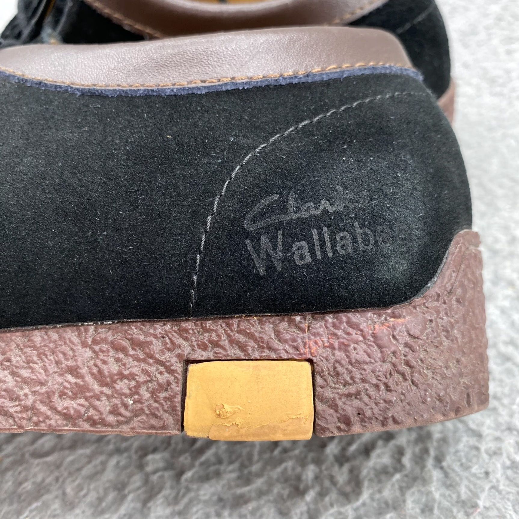 Clarks Clarks Wallabee Shoes Men's 8 Black Suede Low Top Casual Work Size US M / EU 48-50 / 2 - 5 Thumbnail