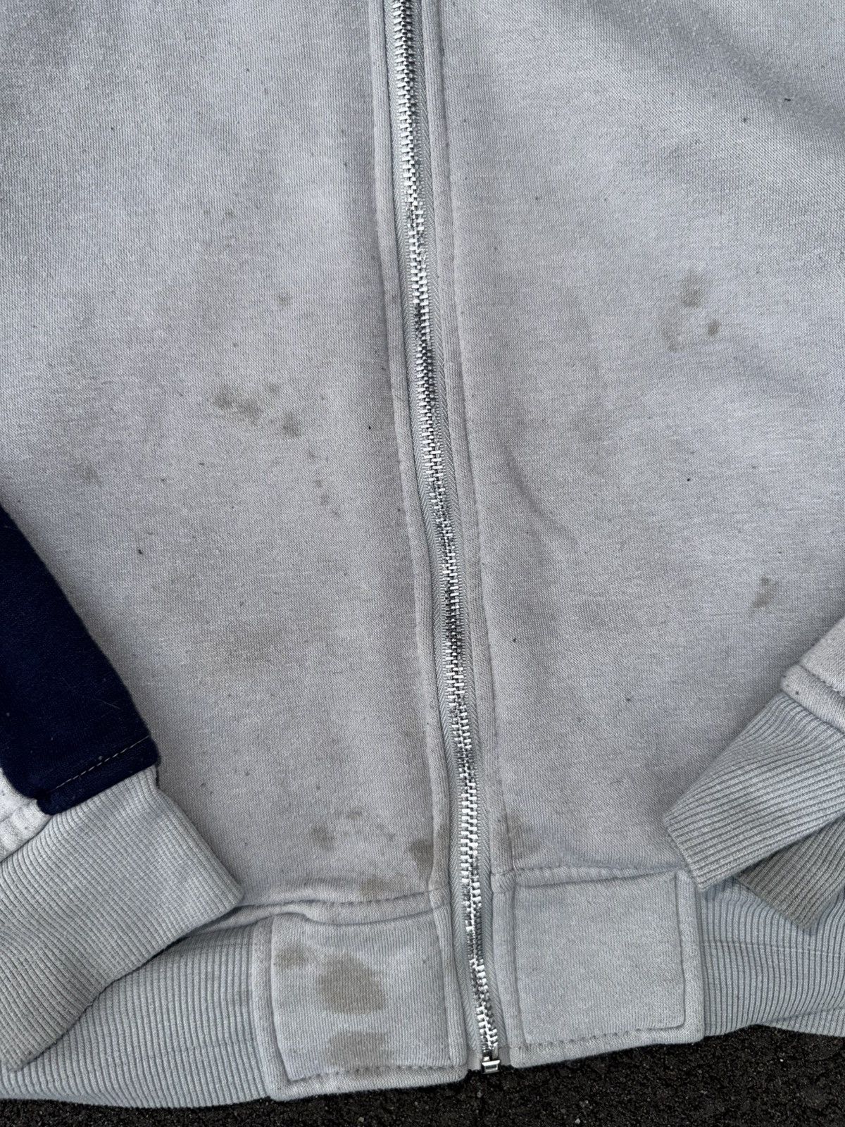 Nike × Vintage Vintage 90s Gray Full Zip Hoodie x Nike Size US XL / EU 56 / 4 - 4 Thumbnail