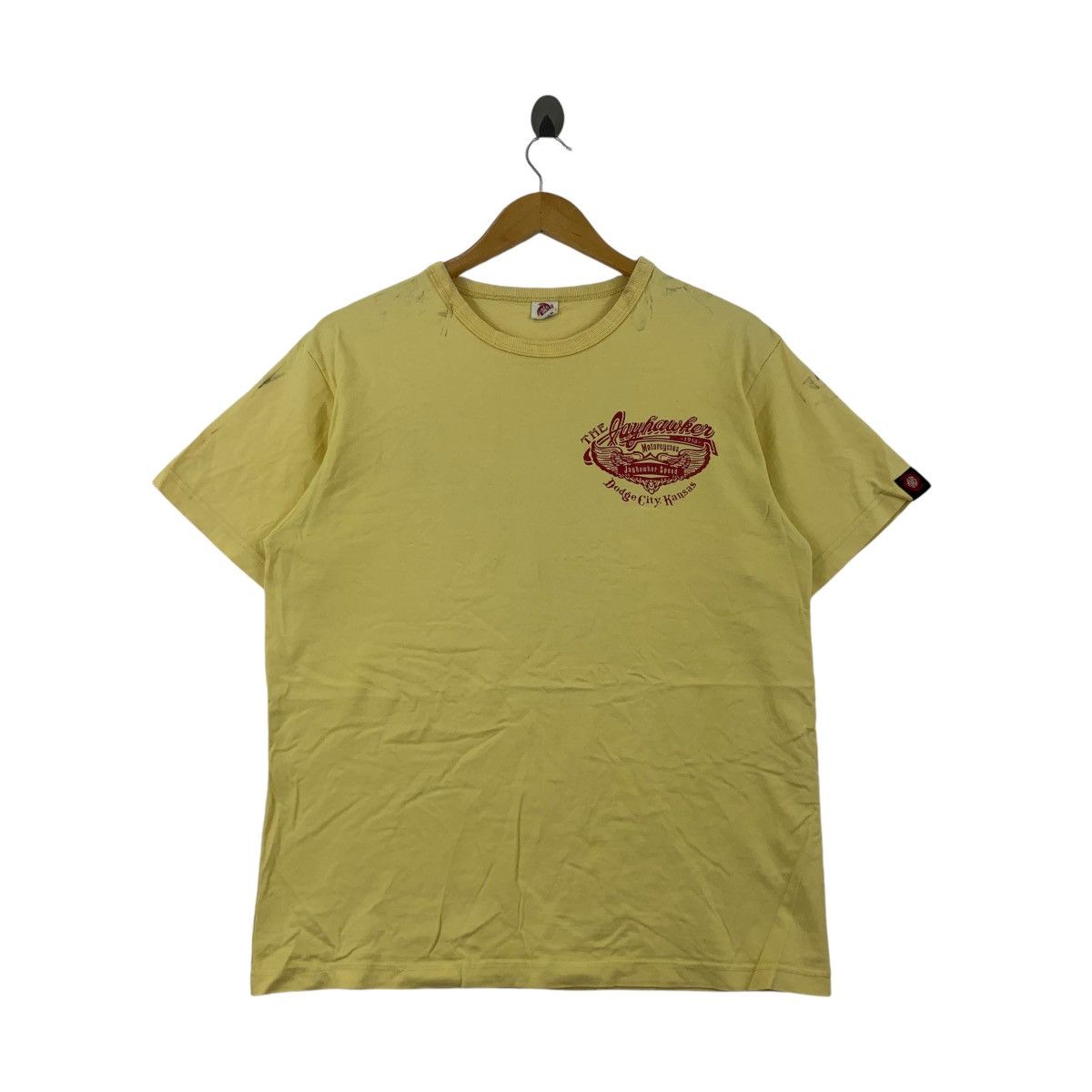 Vintage Vintage THE JAYHAWKER MOTORCYCLES Speed Tee Shirt Size US L / EU 52-54 / 3 - 1 Thumbnail