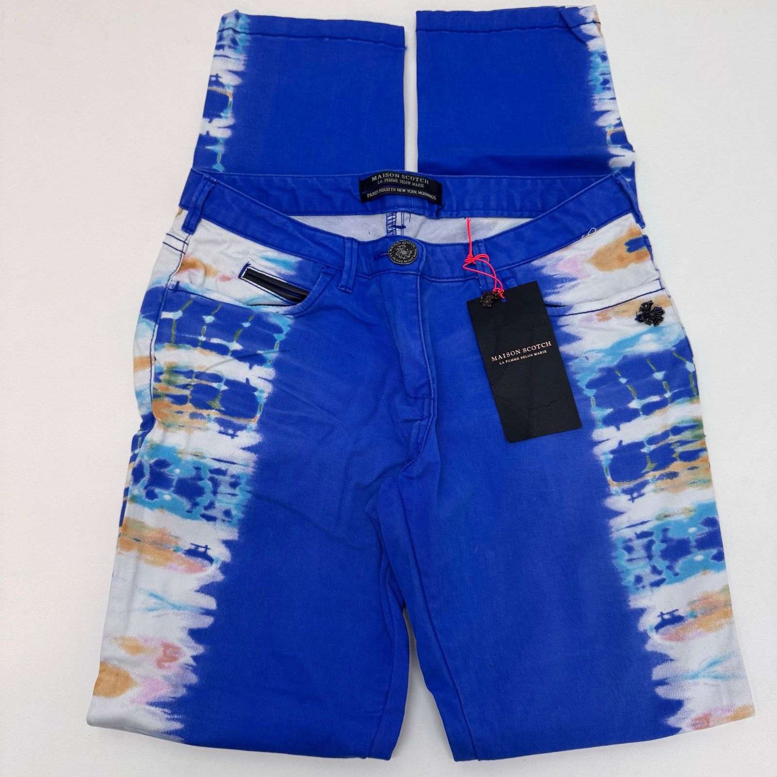Scotch & Soda Maison Scotch Women's Side Tie Dye Skinny Jeans Blue size 29 Size 29" - 1 Thumbnail