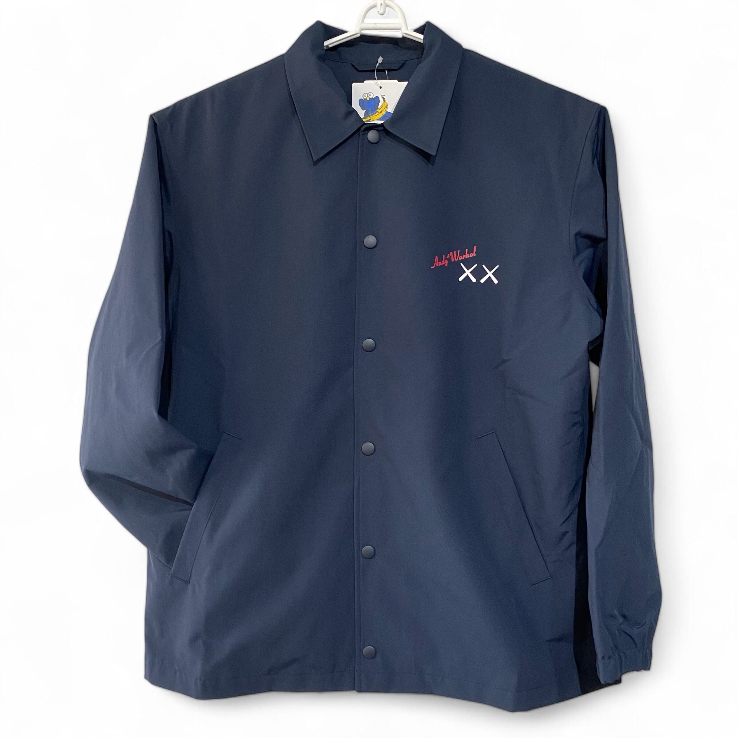 Andy Warhol × Japanese Brand × Kaws KAWS + Warhol Coach Jacket Navy Size US L / EU 52-54 / 3 - 1 Thumbnail