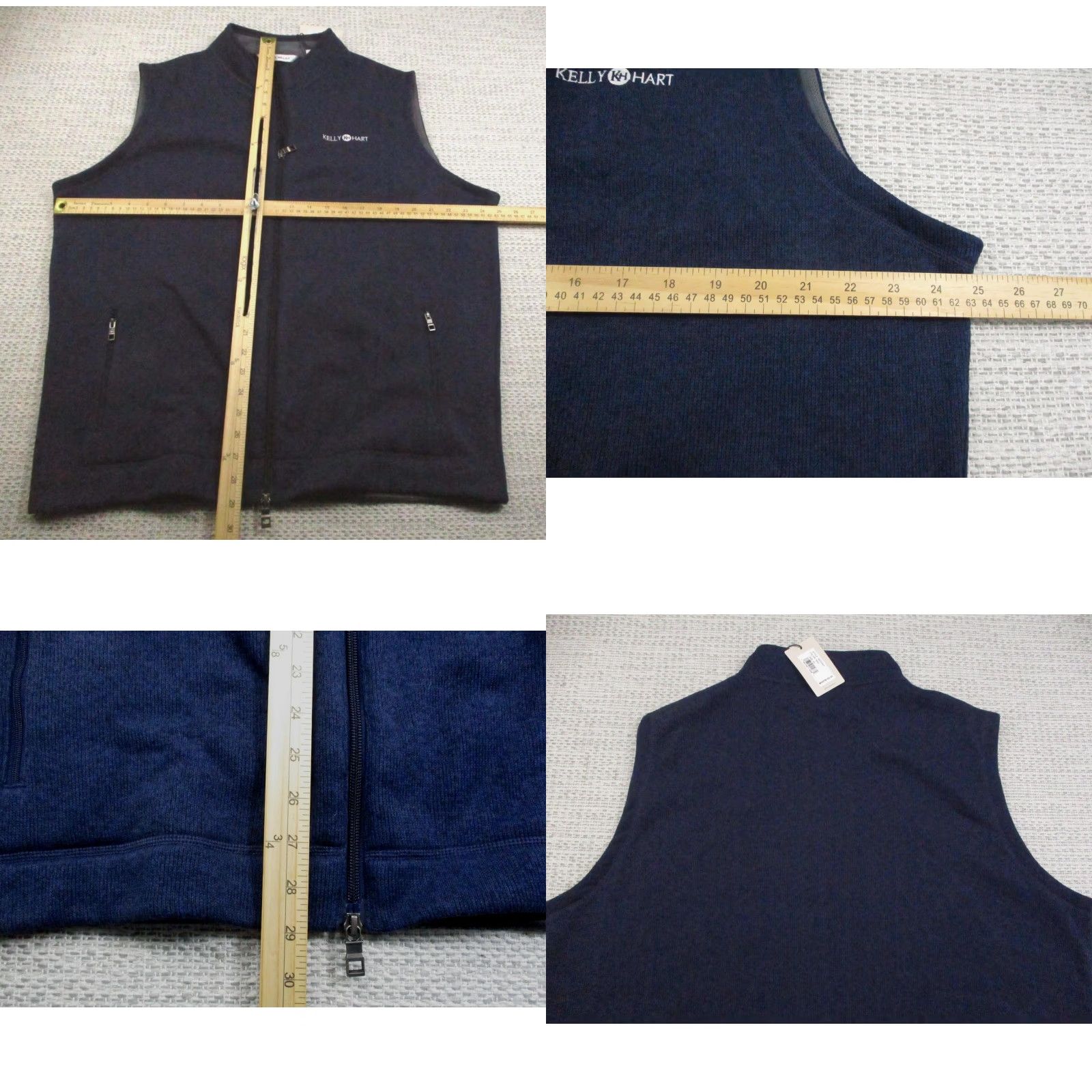 Peter Millar Peter Millar Vest Mens XL Navy Full Zip Fleece Kelly Hart Logo Crown Golf Size US XL / EU 56 / 4 - 9 Thumbnail