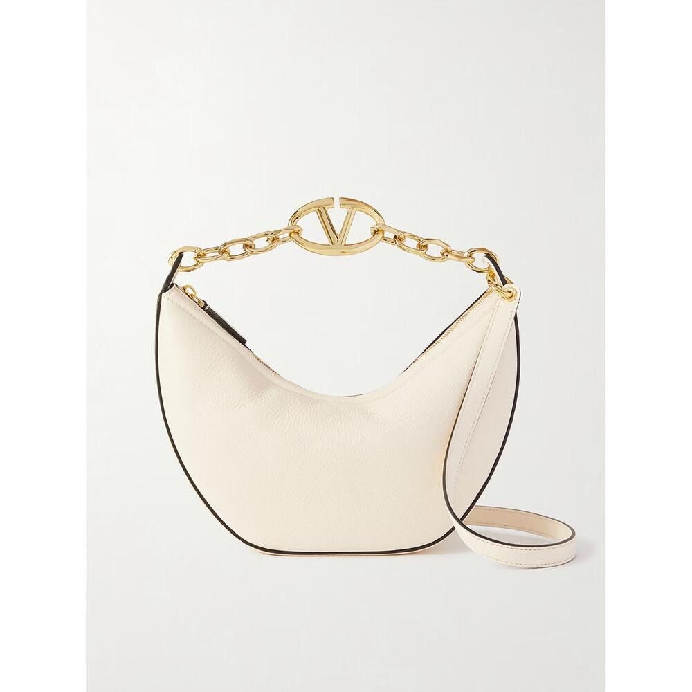 Other Valentino Garavani Ivory Leather Small Hobo Vlogo Shoulder B Size ONE SIZE - 1 Thumbnail